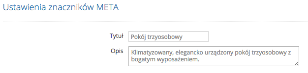 Miejsca noclegowe - znaczniki META