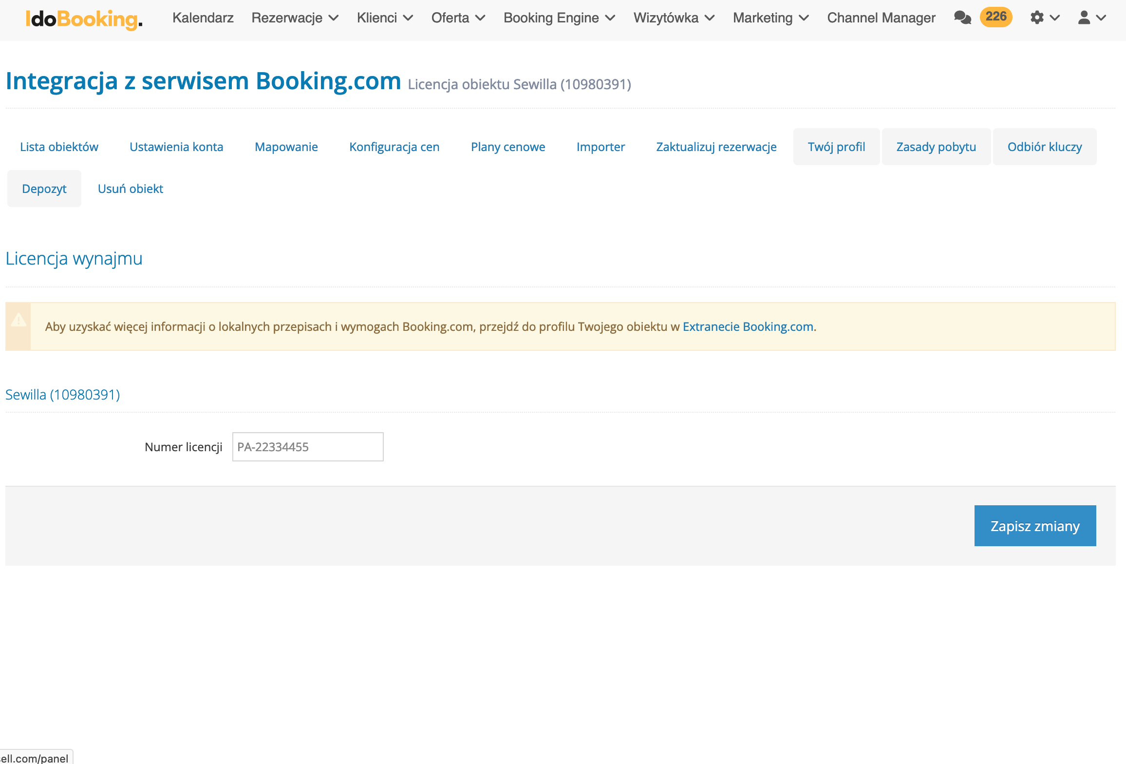 licencja booking