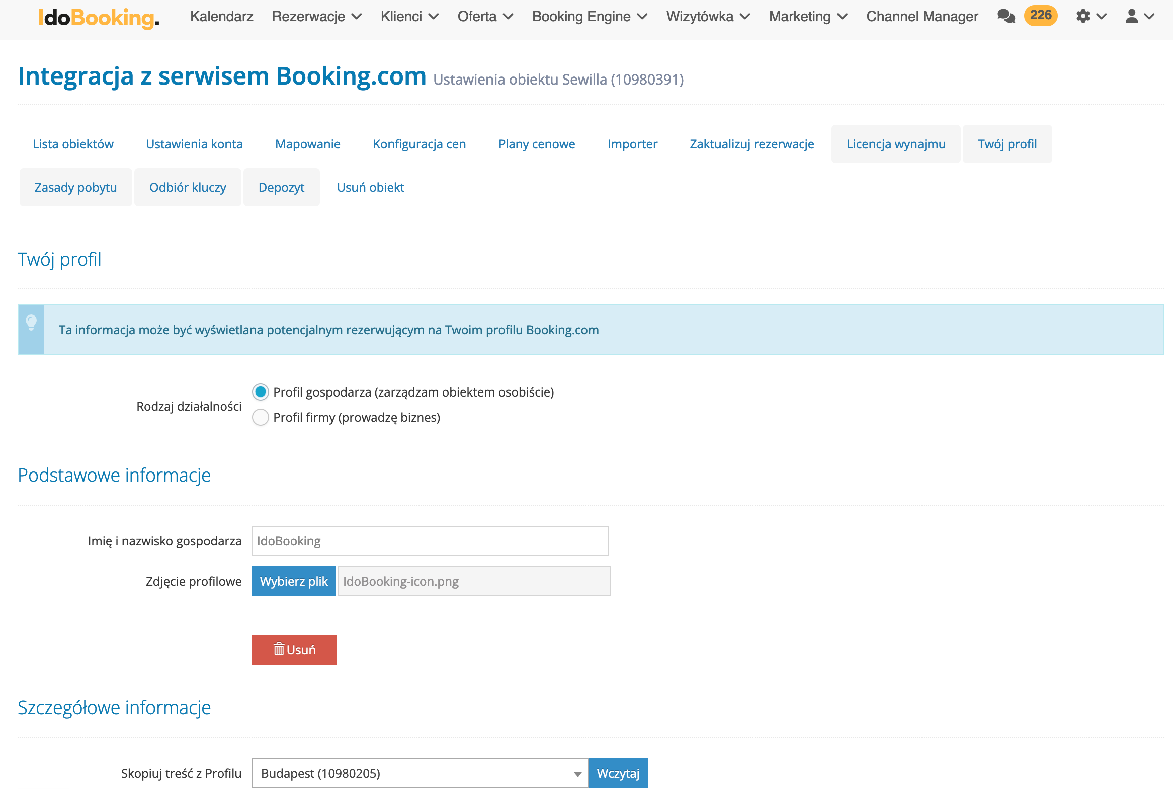 profil booking