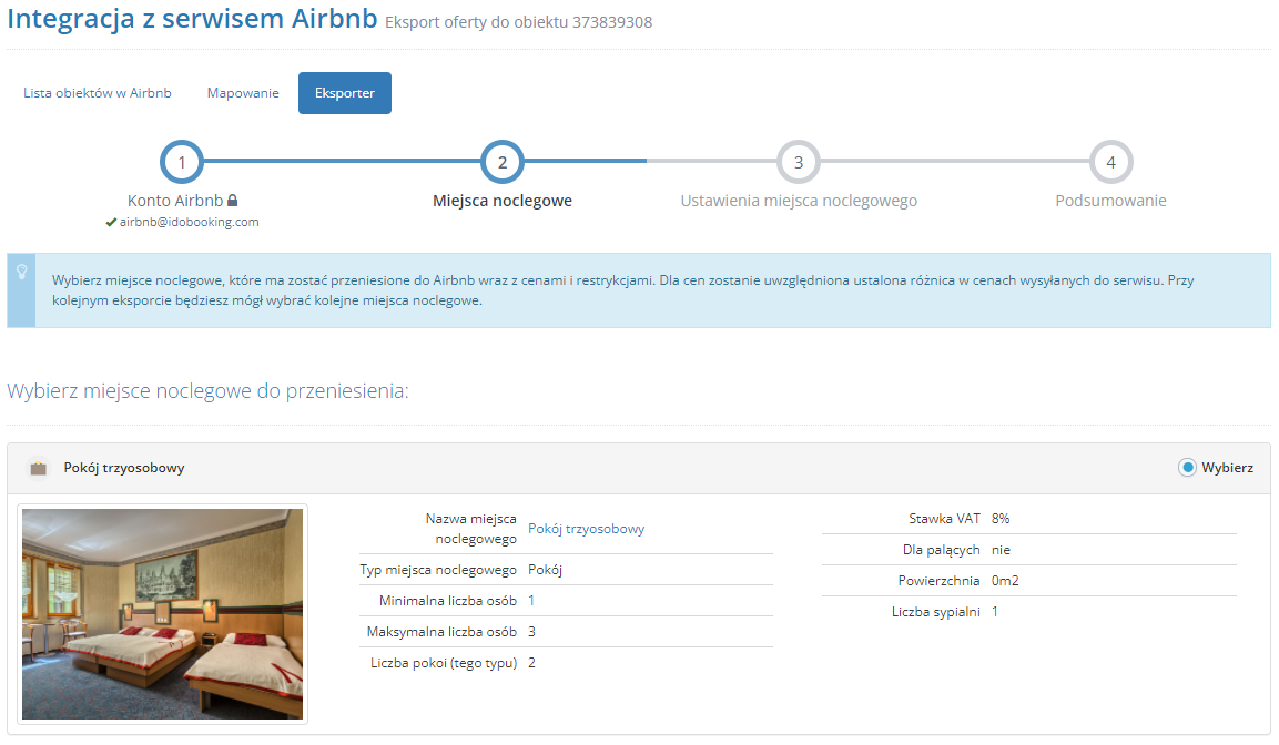eksportowanie airbnb