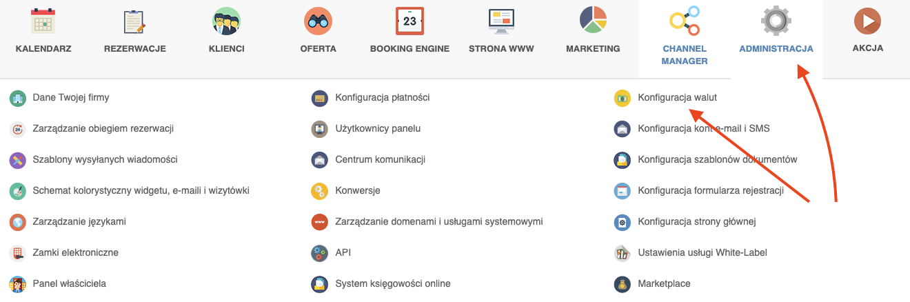 Administracja - konfiguracja walut