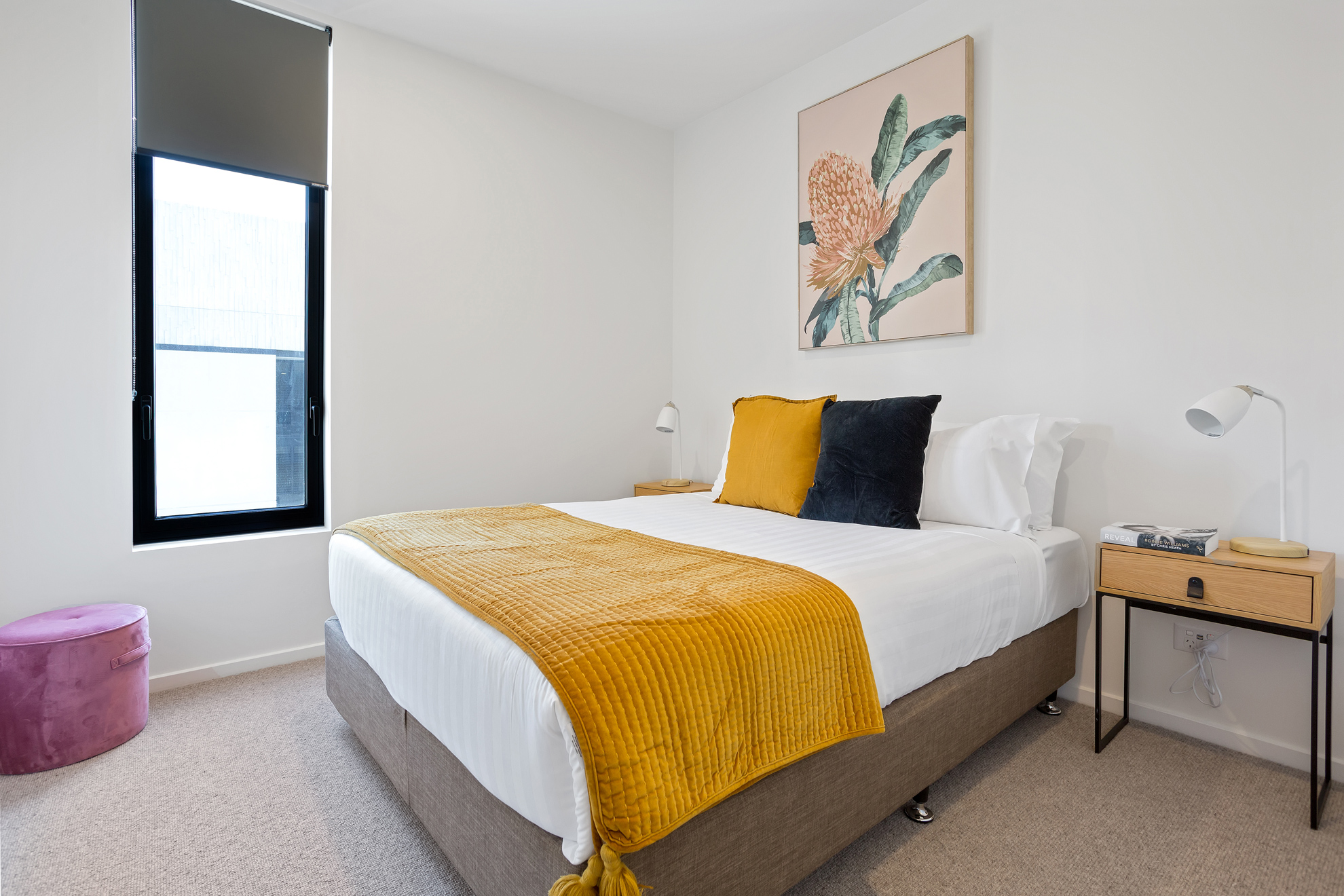 Bedroom - One Bedroom Apartment - Urban Rest- Palmerston Street Apartments Melbourne