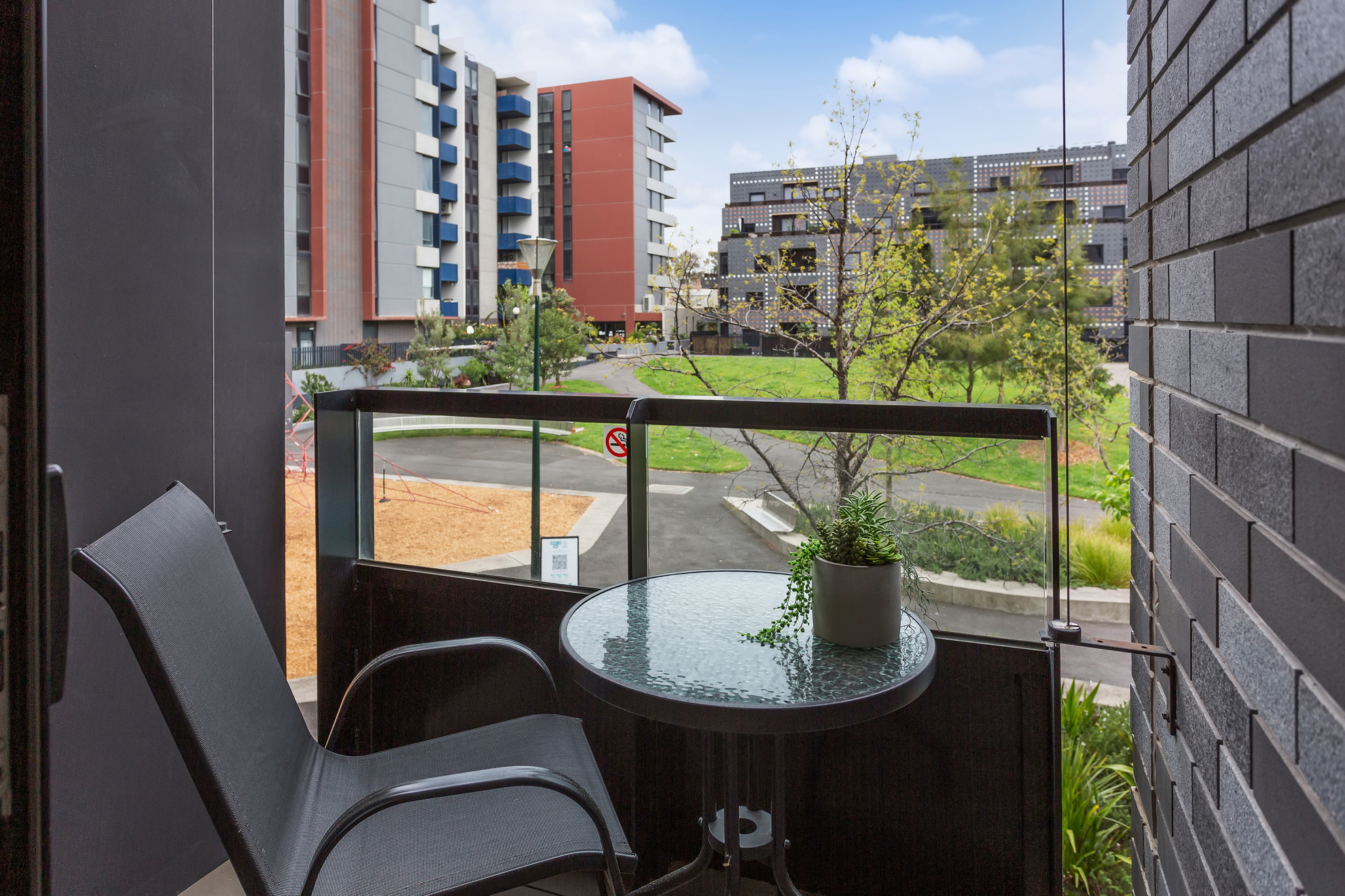 Balcony - One Bedroom Apartment - Urban Rest- Palmerston Street Apartments Melbourne