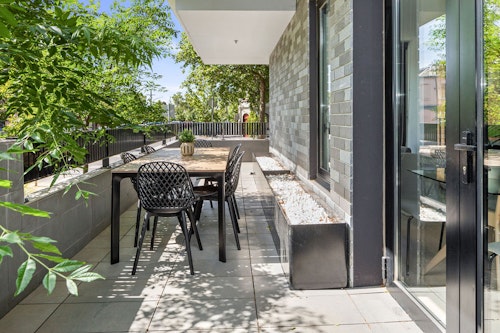 Balcony - Three Bedroom Apartment - Urban Rest- Palmerston Street Apartments Melbourne