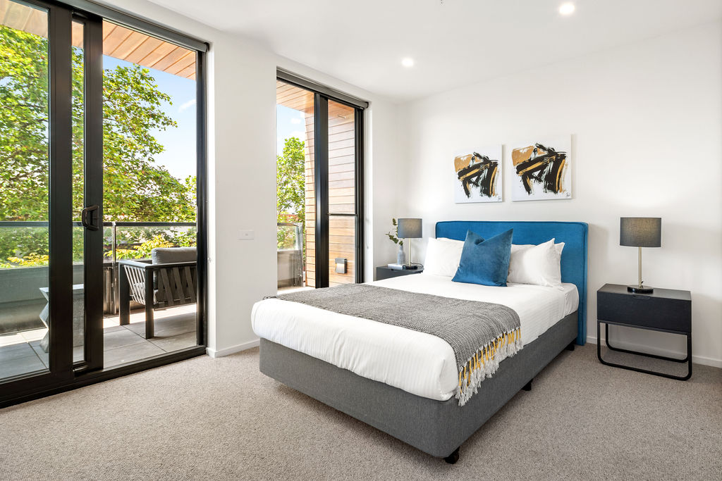 Bedroom - Three Bedroom Apartment - Urban Rest- Palmerston Street Apartments Melbourne