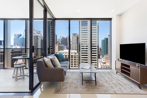 Lounge View - One Bedroom Apartment - Urban Rest - The Arc Apartments Sydney
