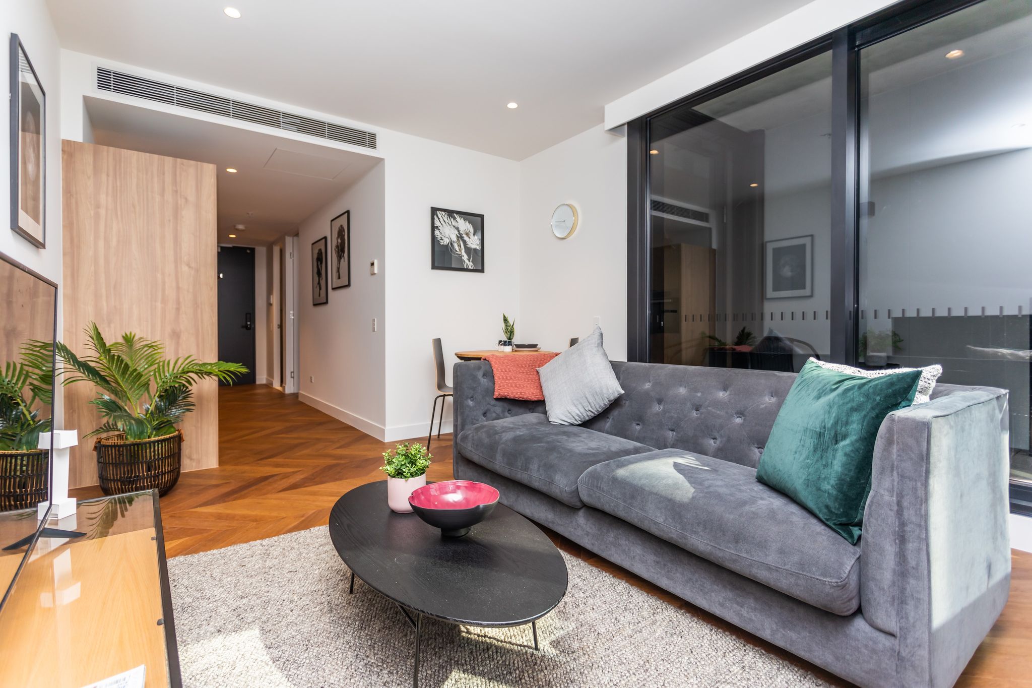 Living Room - One Bedroom Apartment - Urban Rest - Claremont Apartments Melbourne