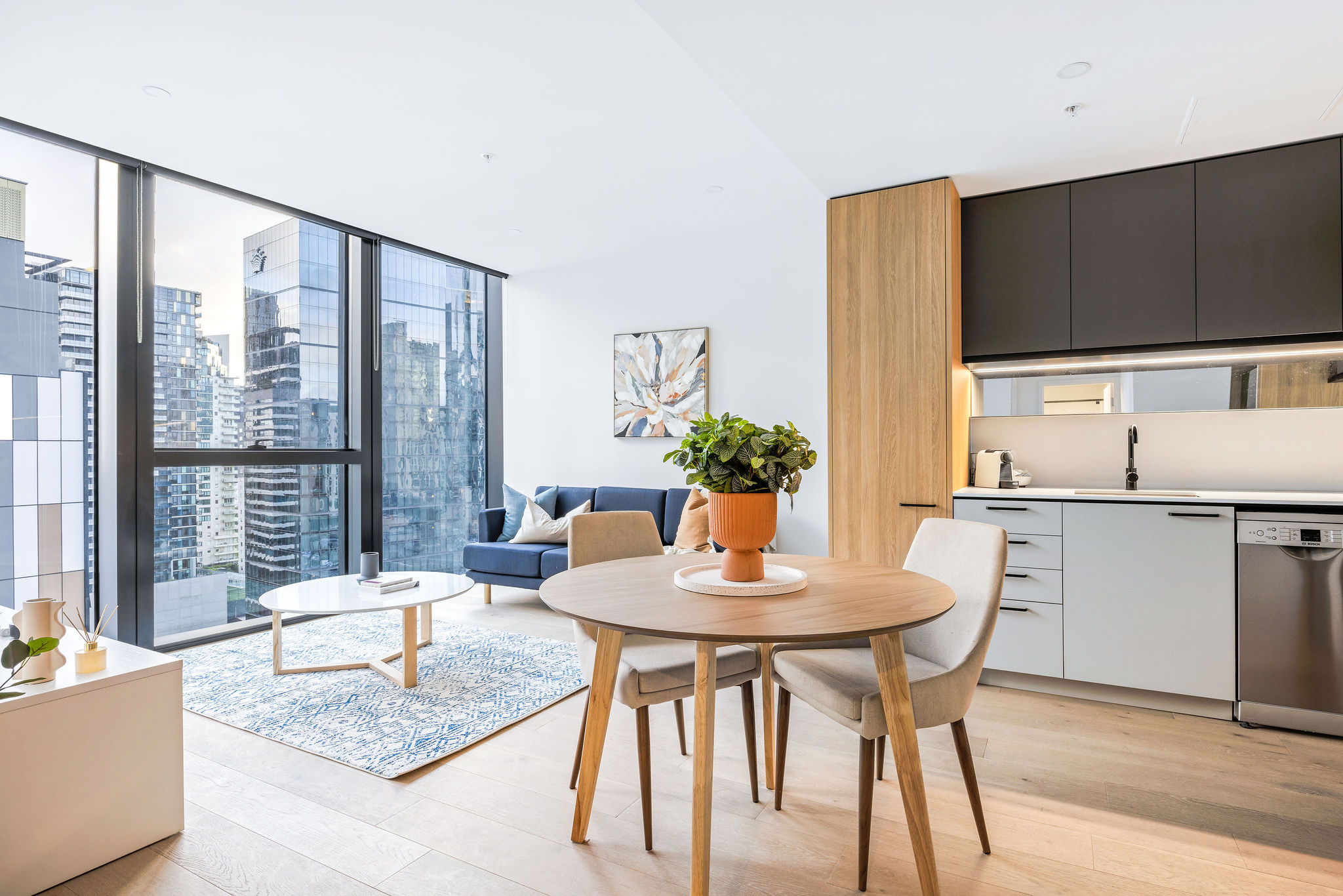 Living Room - One Bedroom Apartment - Urban Rest - Home Southbank Melbourne