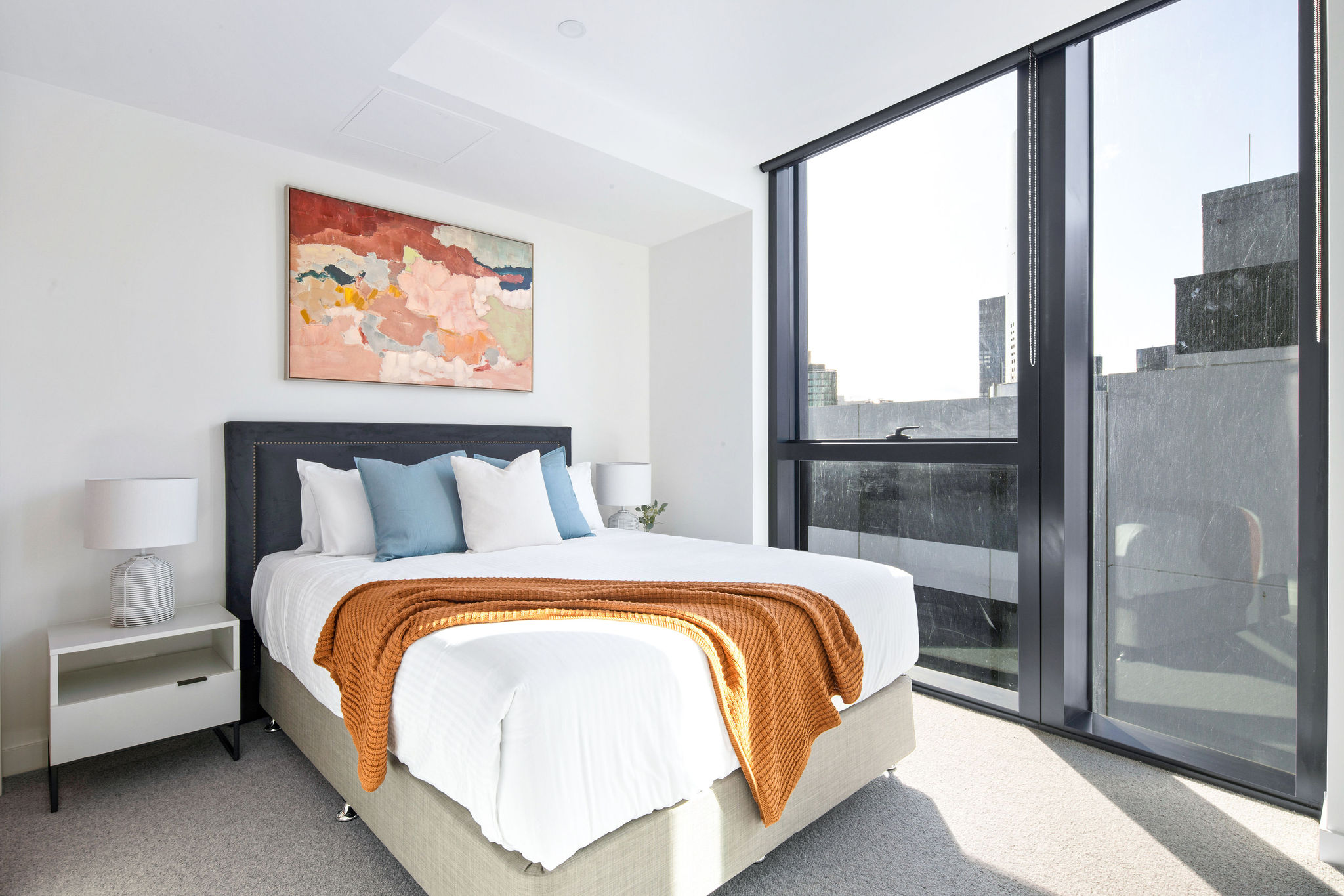 Bedroom - One Bedroom Apartment with Study - Urban Rest - Home Southbank Melbourne