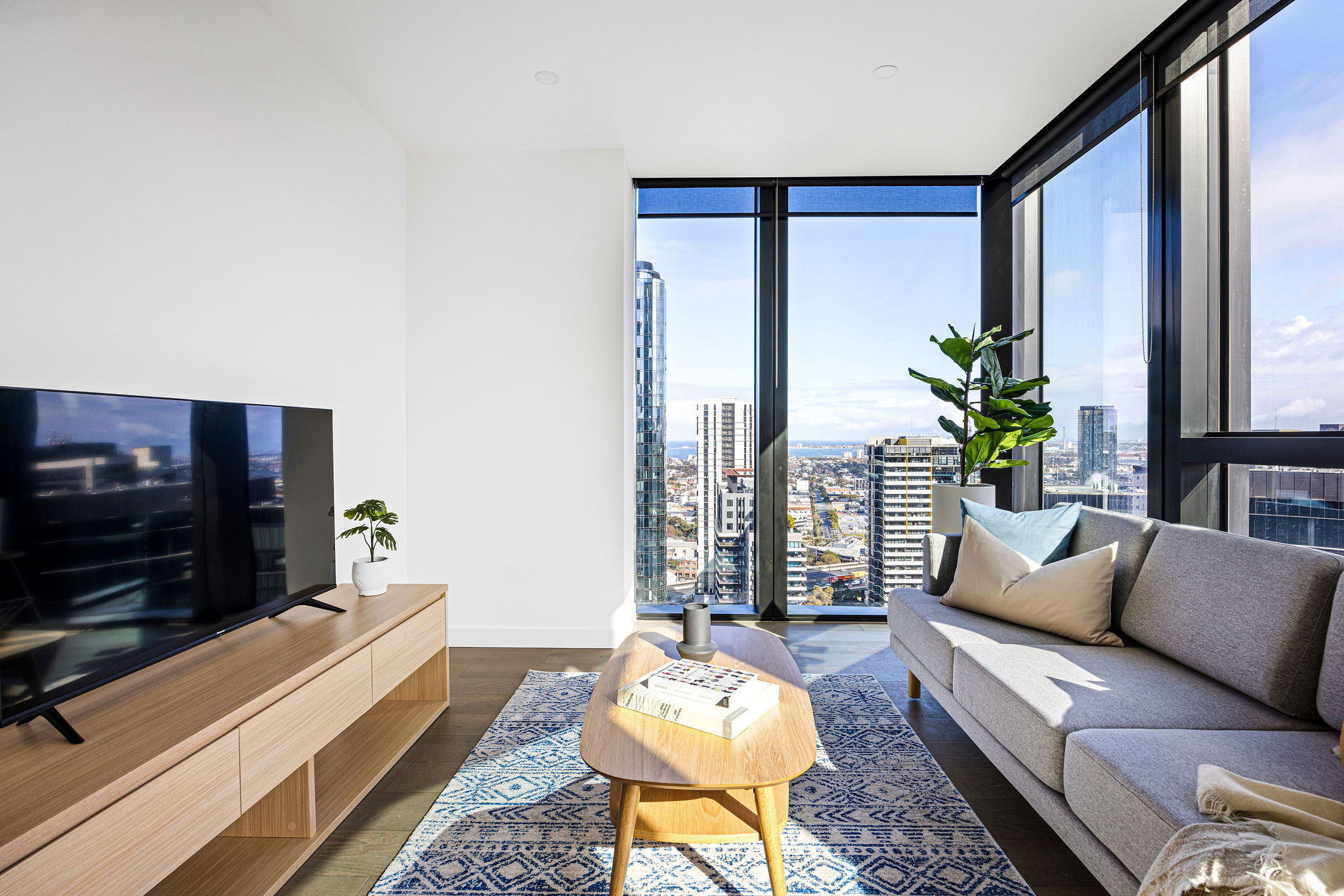 Lounge  - Two Bedroom Apartment -  Urban Rest - Home Southbank Melbourne