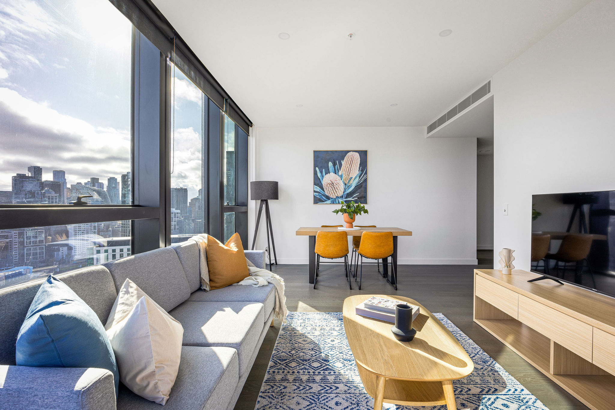 Living Room - Two Bedroom Apartment -  Urban Rest - Home Southbank Melbourne