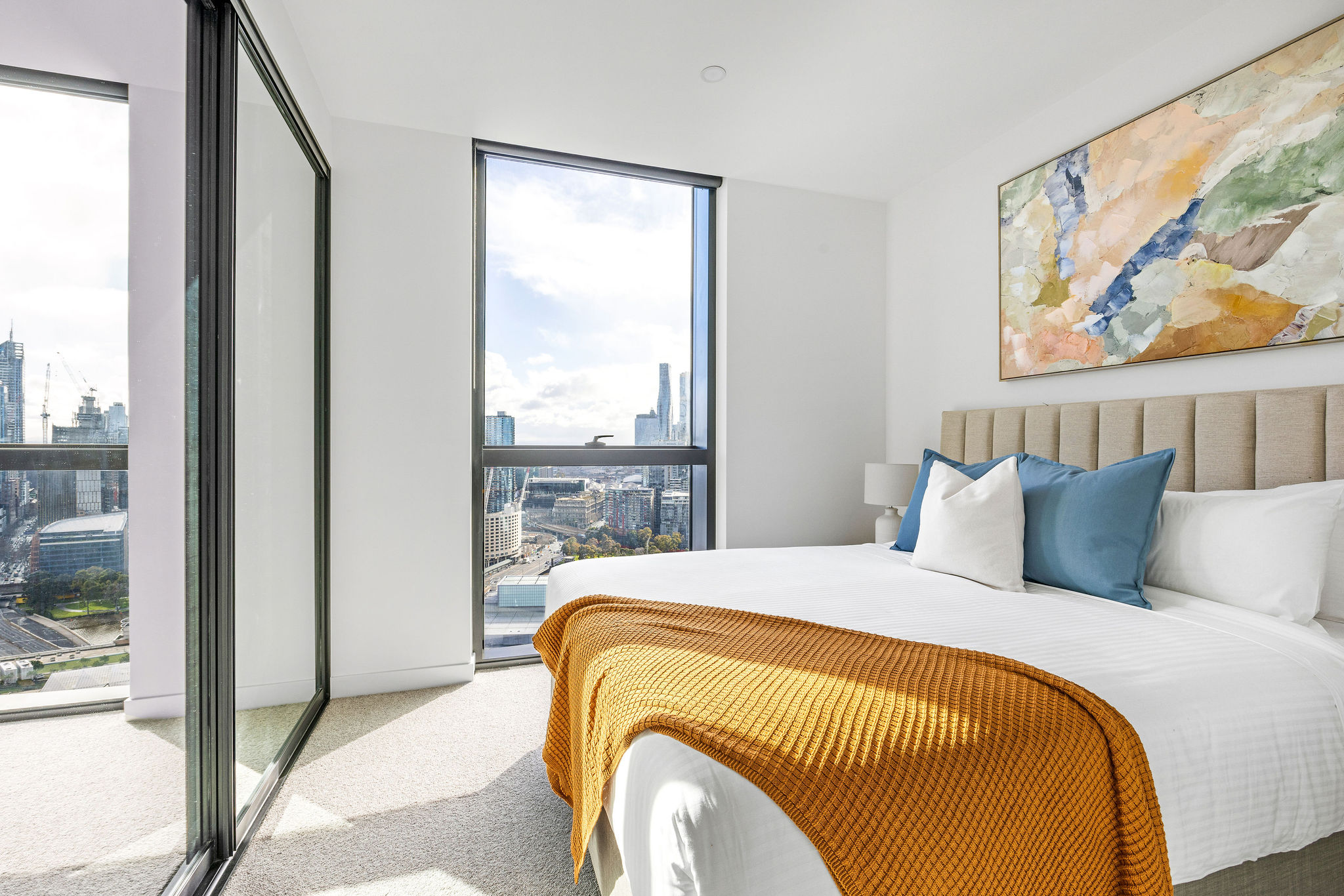 Bedroom- Two Bedroom Apartment -  Urban Rest - Home Southbank Melbourne