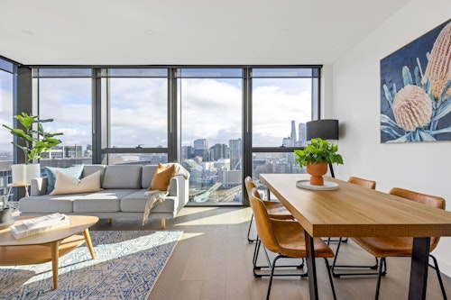 Living Room - Two Bedroom Apartment -  Urban Rest - Home Southbank Melbourne