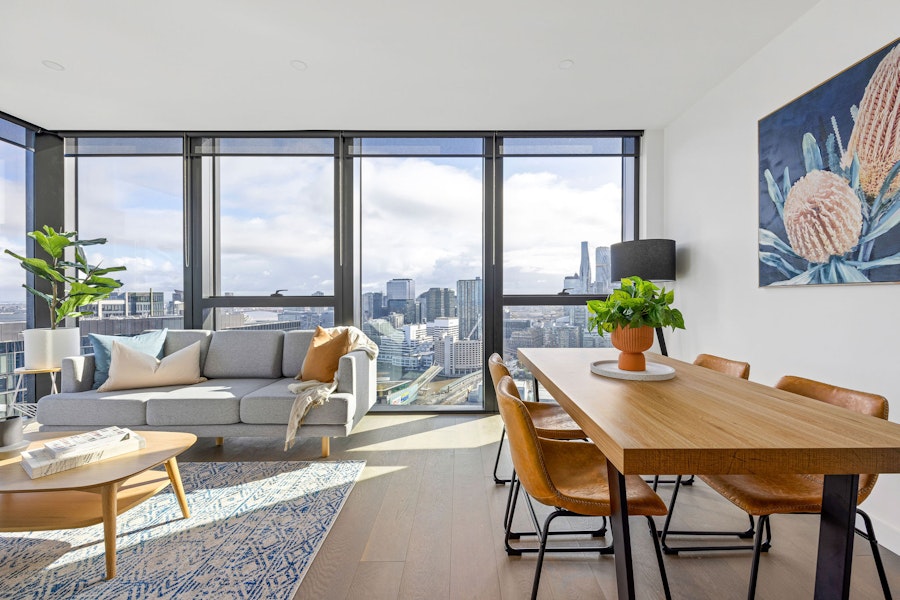 Living Room - Two Bedroom Apartment -  Urban Rest - Home Southbank Melbourne