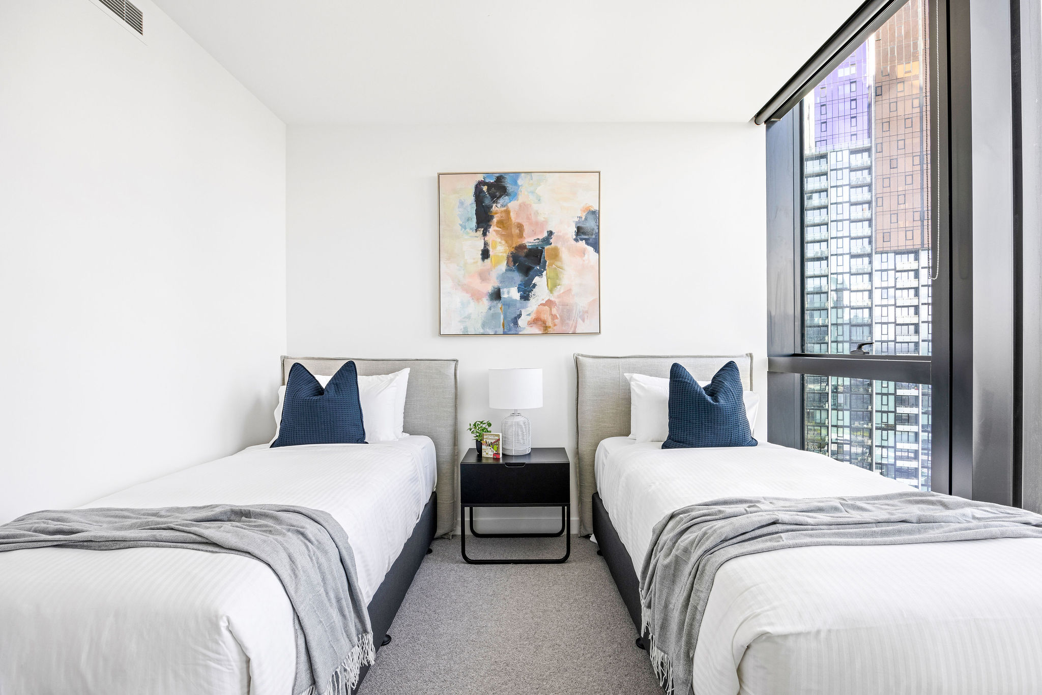 Twin Bedroom - Two Bedroom Apartment -  Urban Rest - Home Southbank Melbourne