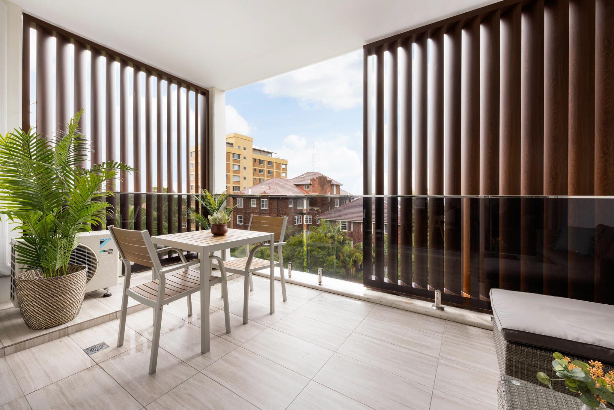 Balcony - One Bedroom Apartment - Urban Rest - Azure Apartments - Sydney