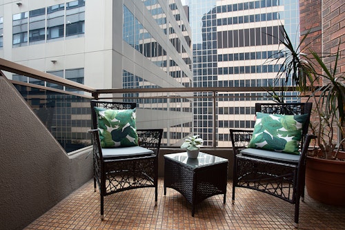 Balcony - One Bedroom Studio Apartment - Urban Rest - The York Studio Apartments - Sydney
