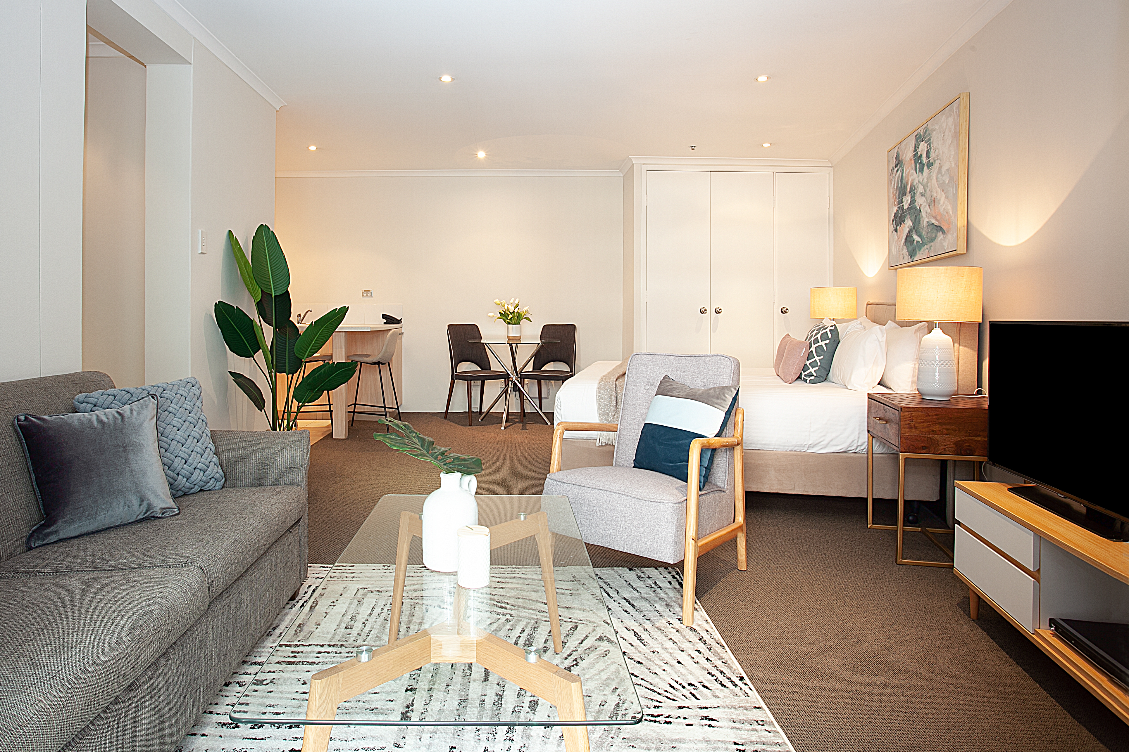 Living Room - One Bedroom Studio Apartment - Urban Rest - The York Studio Apartments - Sydney