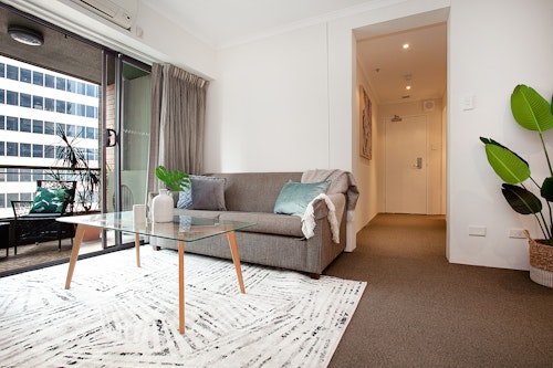 Lounge Area - One Bedroom Studio Apartment - Urban Rest - The York Studio Apartments - Sydney