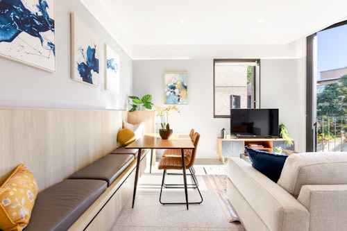 Living Area - One Bedroom Open Plan Apartment - Urban Rest - The 249 Apartments - Sydney