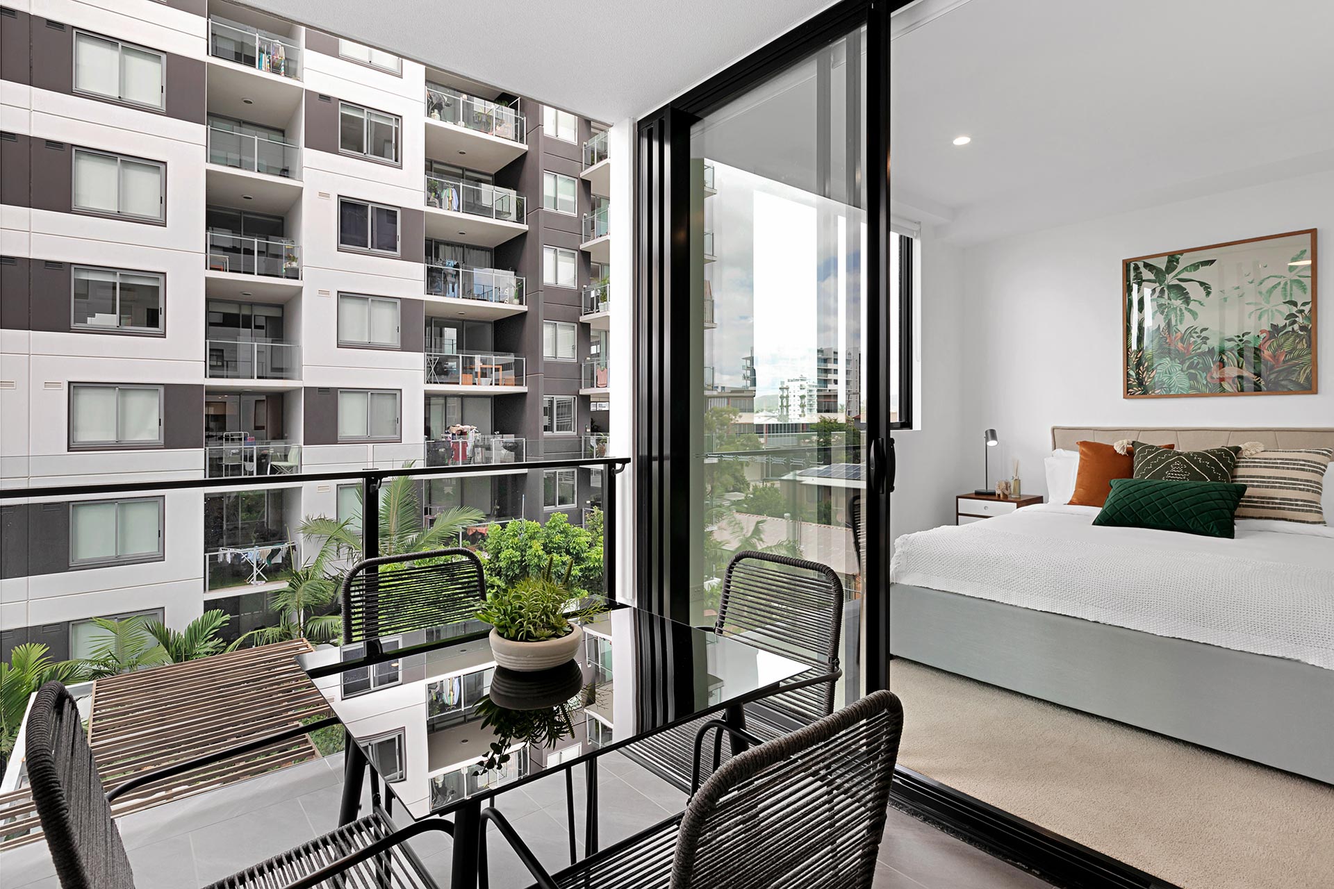 Balcony - One Bedroom Apartment - Urban Rest - Halo Apartments - Brisbane