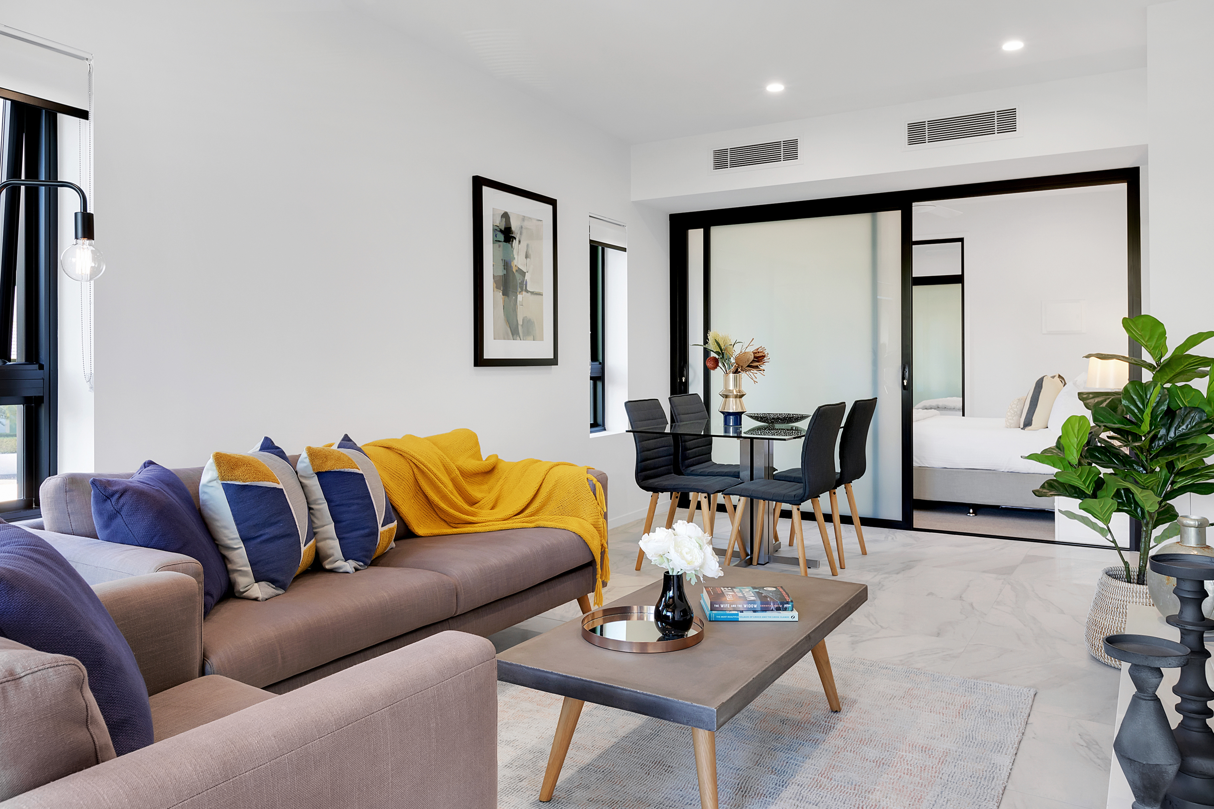 Lounge - One Bedroom Apartment - Urban Rest - The Monterey Apartments - Brisbane