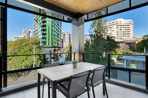 Balcony - One Bedroom Apartment - Urban Rest - The Monterey Apartments - Brisbane