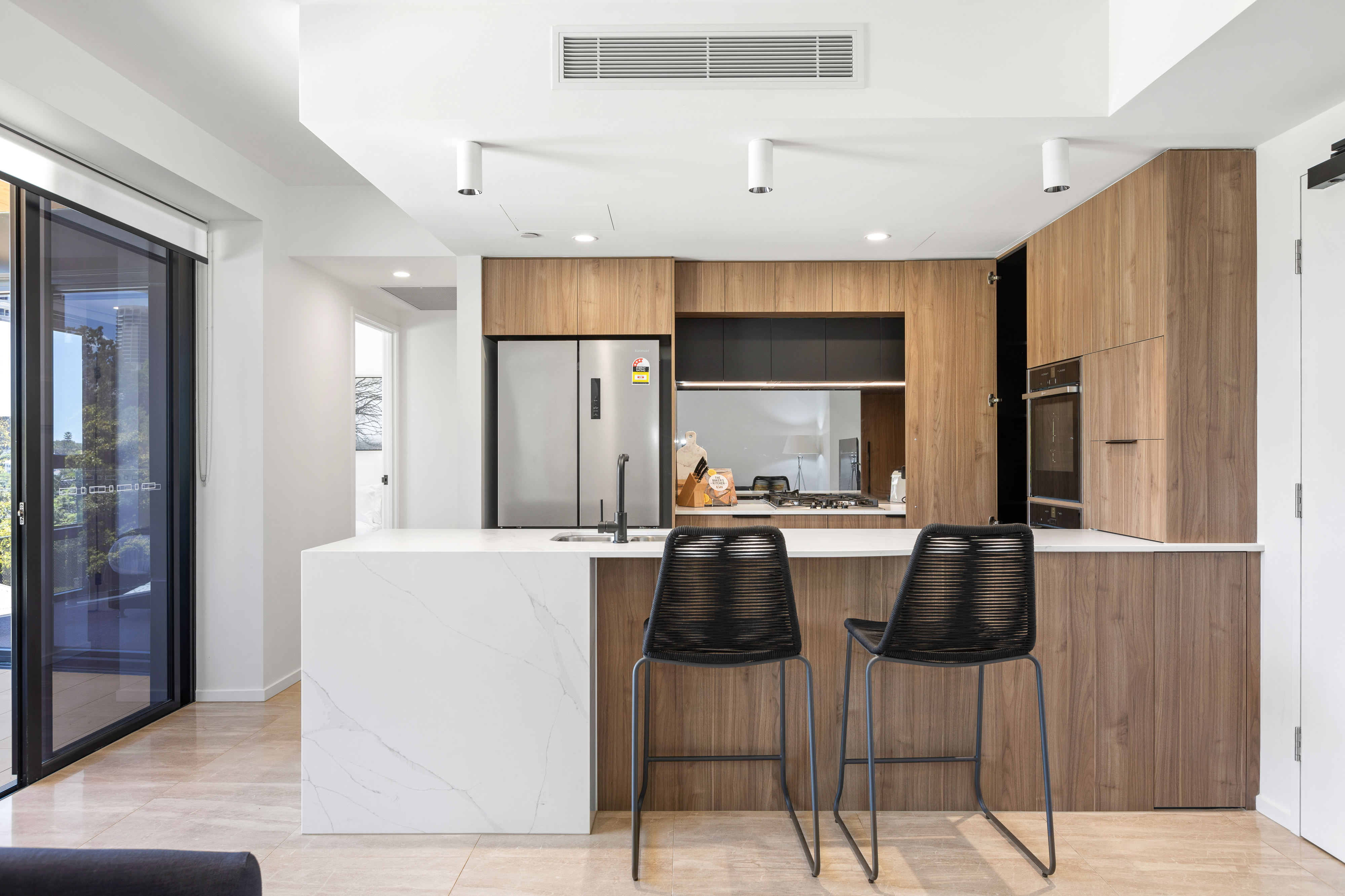 Kitchen Area - Three Bedroom Apartment - Urban Rest - The Monterey Apartments - Brisbane