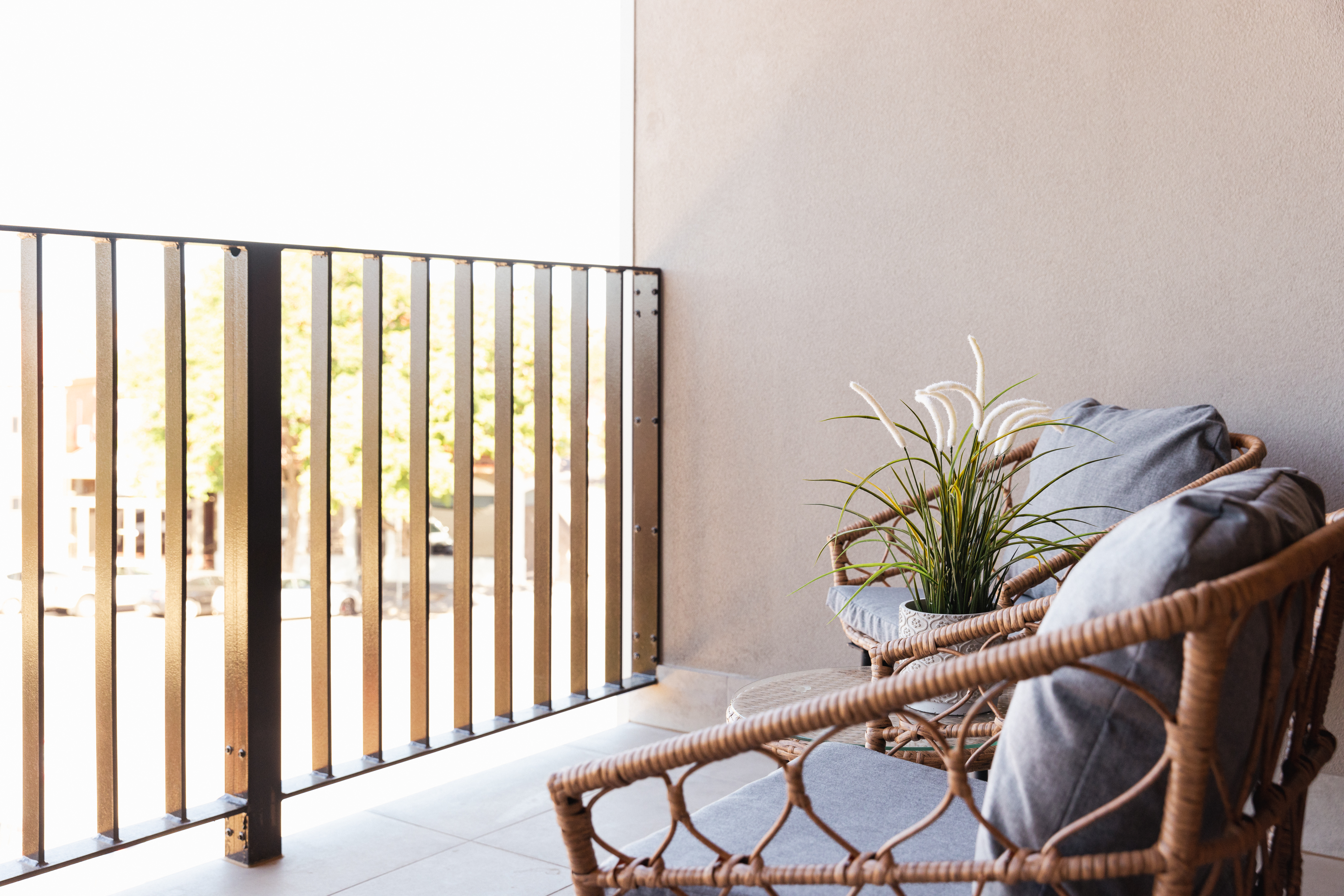 Balcony - Two Bedroom Apartment - Urban Rest - Hobart Lane Apartments - Adelaide