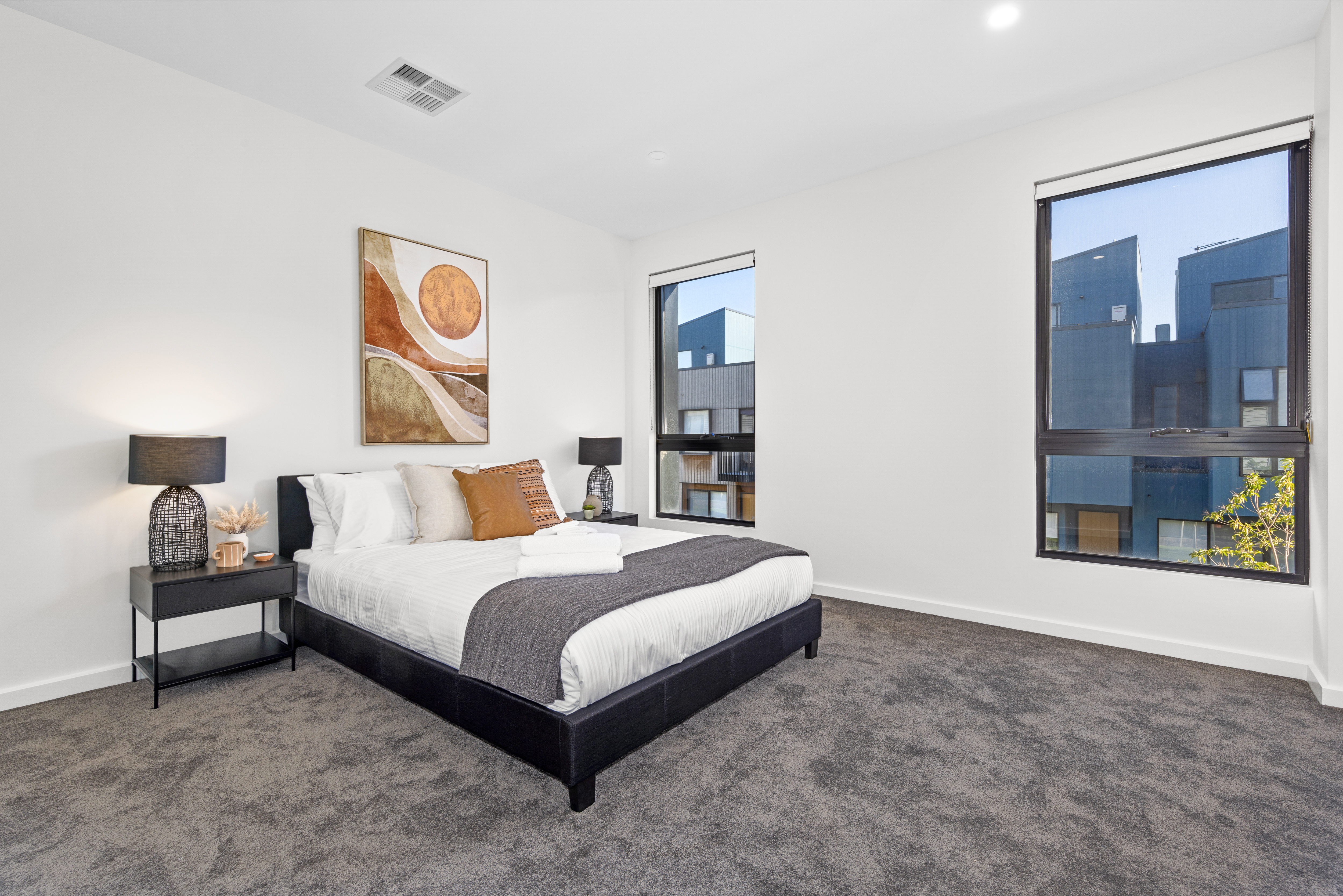 Bedroom - Three Bedroom Apartment - Urban Rest - Hobart Lane Apartments - Adelaide