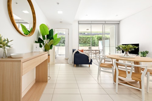 Living room, Two Bedroom (QQ) Apartment at Alta Apartments by Urban Rest, Sydney