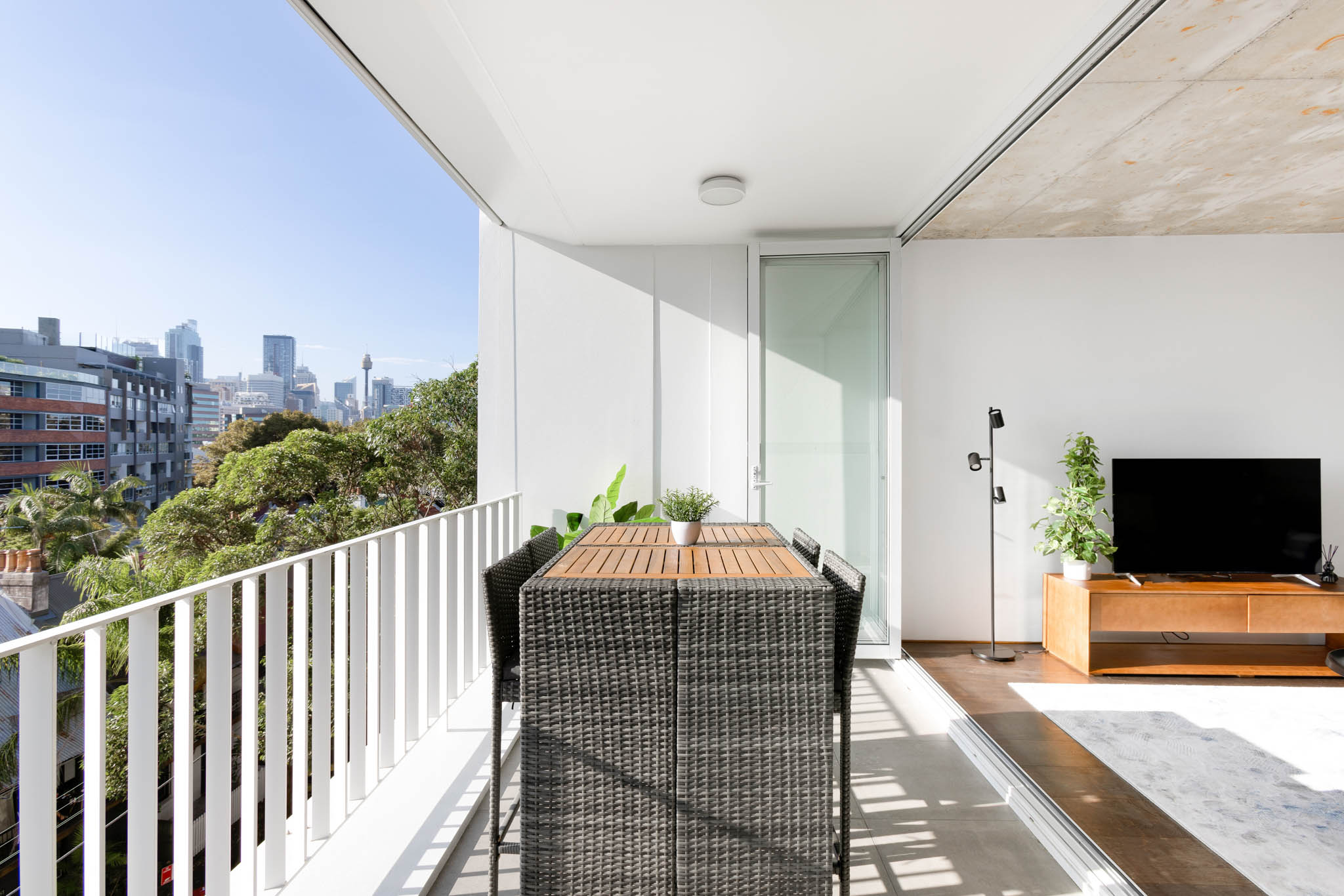 Balcony - One Bedroom Apartment at - The Chromatic Apartments - Urban Rest - Sydney