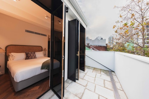 Bedroom Balcony - Hotel Room Double - Urban Rest - The Sarah Hotel - Surry Hills - Sydney