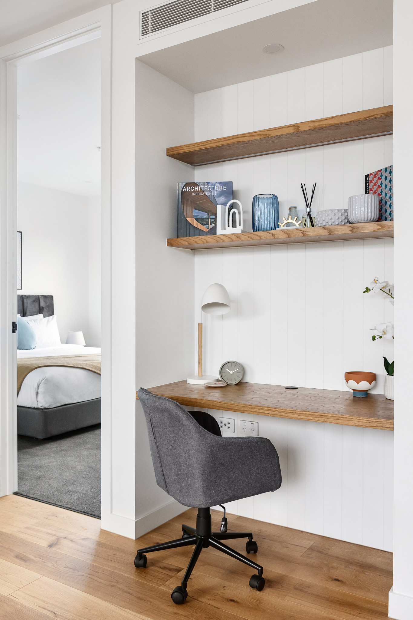Study, Three Bedroom Apartment at Docker St Apartments by Urban Rest, Elwood
