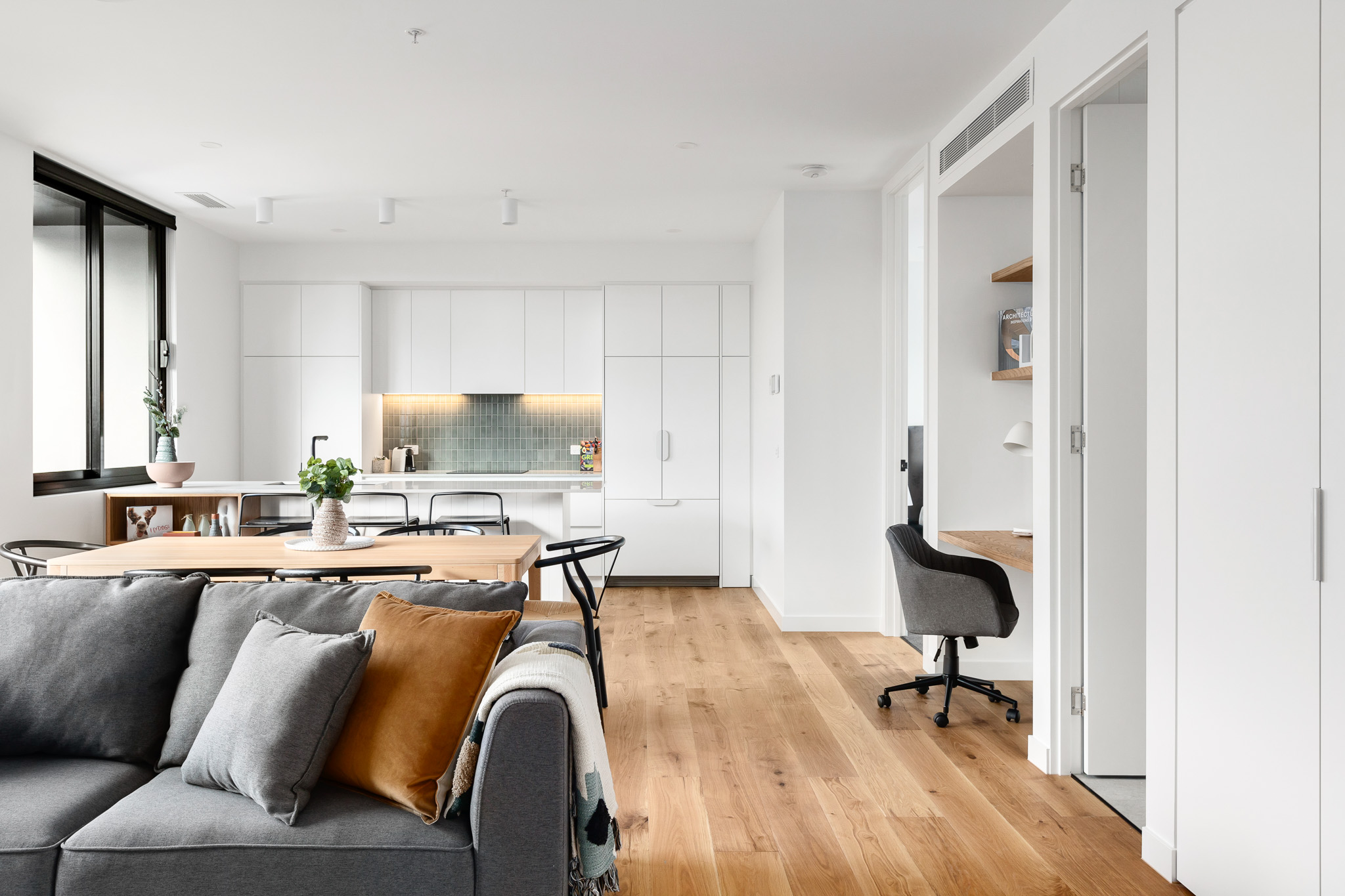 Living Room - Two Bedroom Apartment - Urban Rest - Docker St Apartments - Melbourne