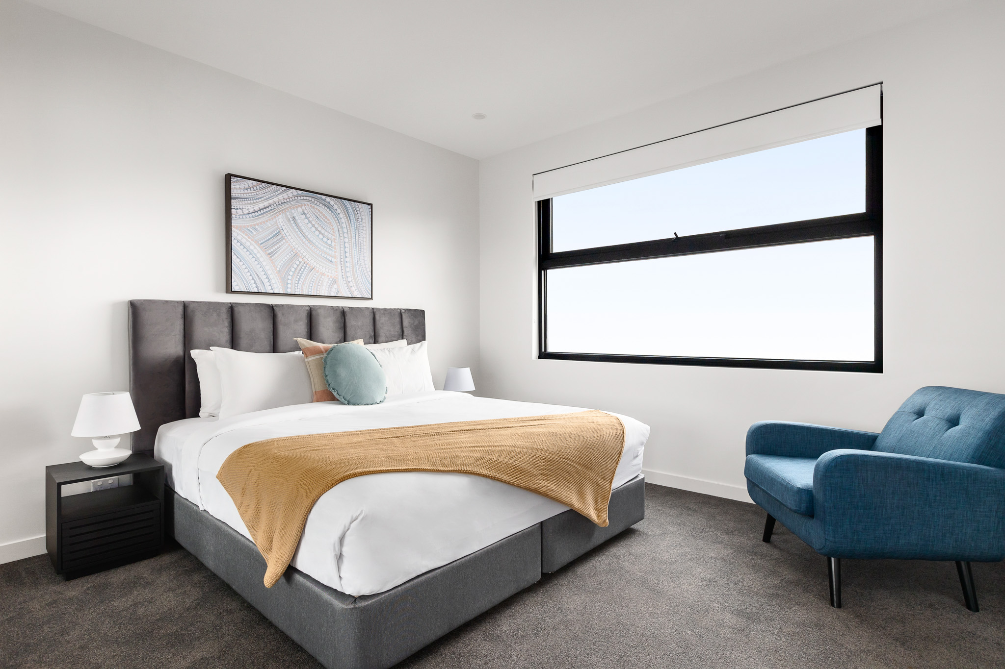 Bedroom - Two Bedroom Apartment - Urban Rest - Docker St Apartments - Melbourne