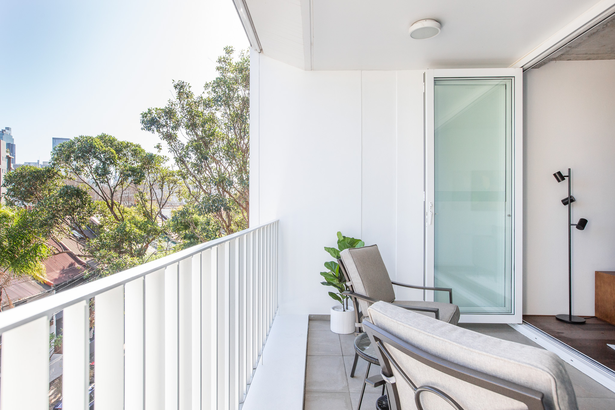 Balcony - One Bedroom Apartment at - The Chromatic Apartments - Urban Rest - Sydney