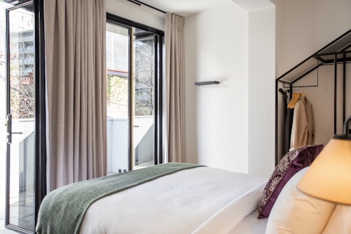 Bedroom balcony - Hotel Room Double - Urban Rest - The Sarah Hotel - Surry Hills - Sydney