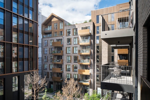 Balcony views, One Bedroom Apartment at Urban Rest Dublin Docklands, Ireland