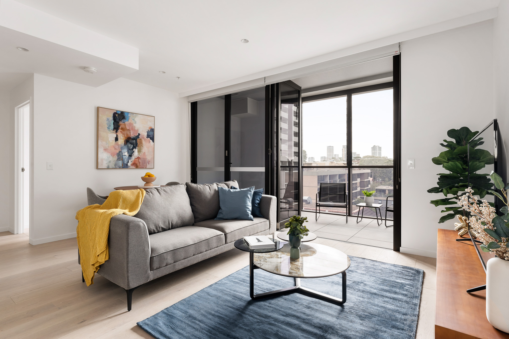 Lounge - One Bedroom Apartment Plus Study - Urban Rest - North Sydney Apartments - Sydney