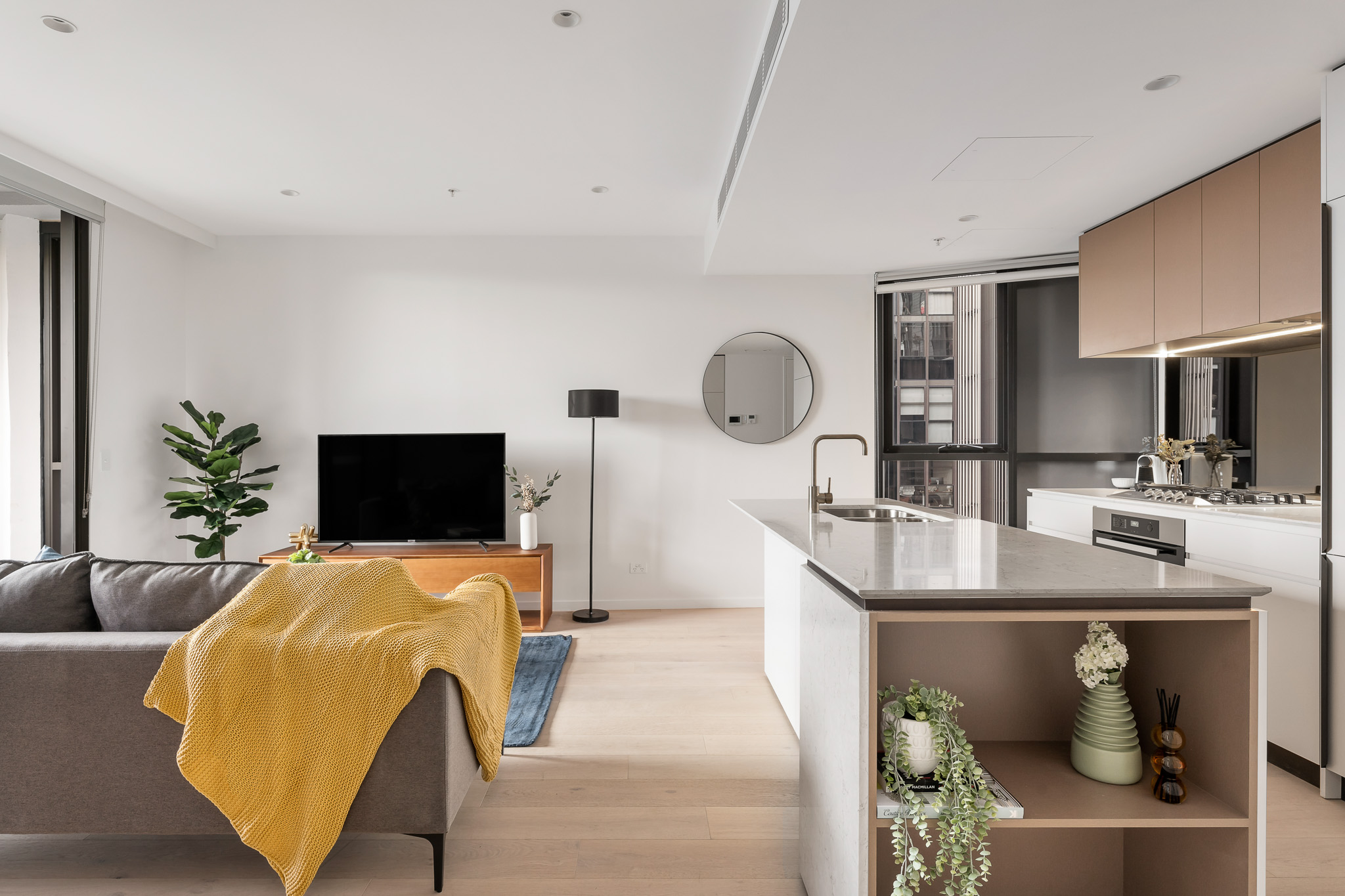 Living area - One Bedroom Apartment Plus Study - Urban Rest - North Sydney Apartments - Sydney