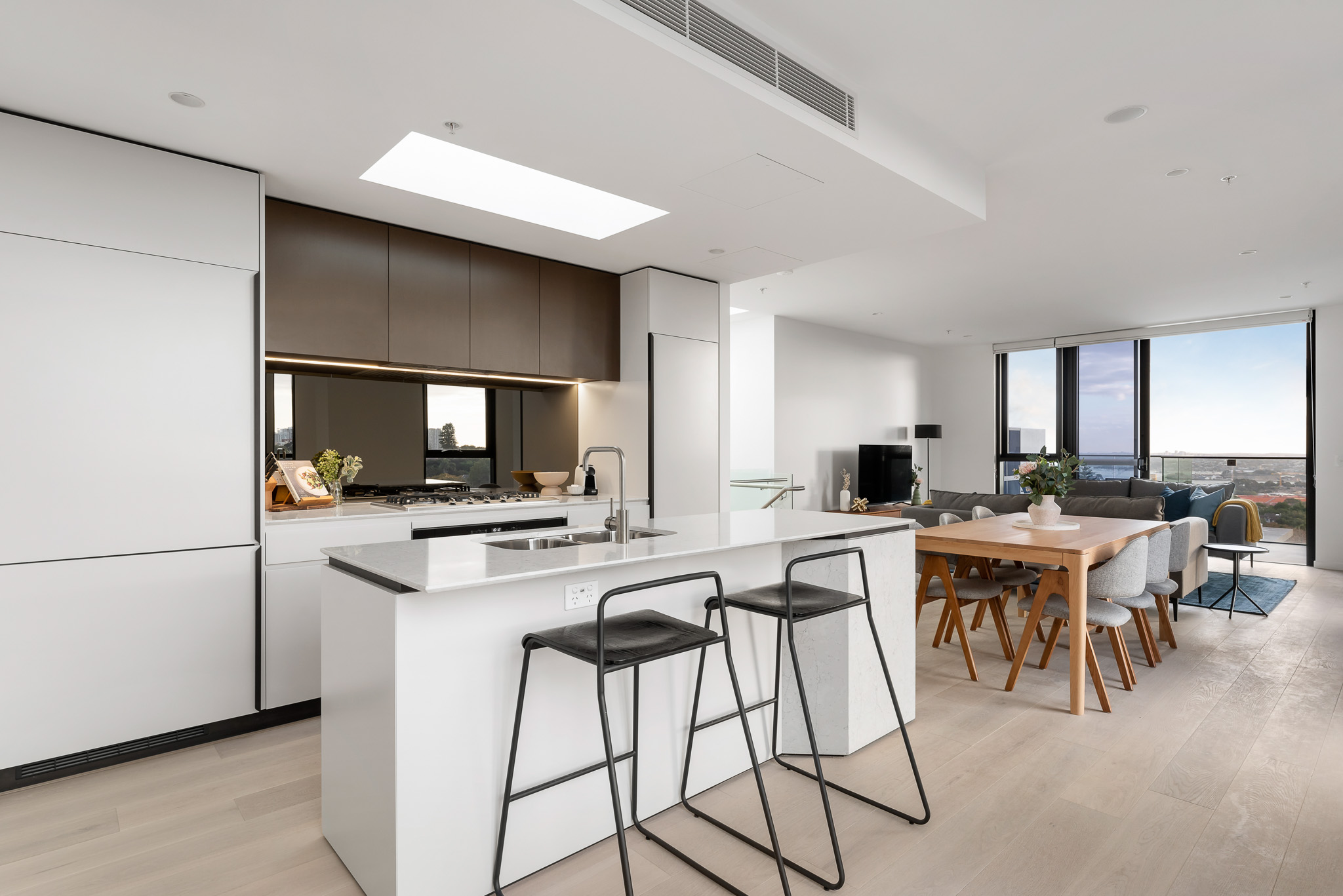 Living Area, Three Bedroom Apartment at North Sydney Apartments by Urban Rest, Sydney