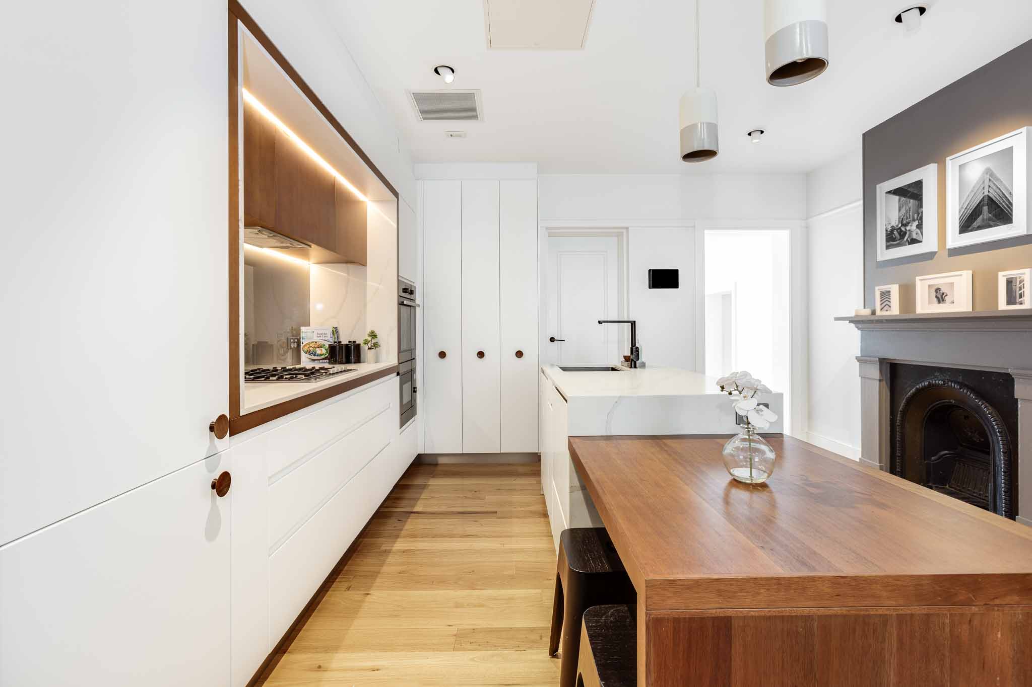 Kitchen, One Bedroom Apartment at Barangaroo Park Apartments by Urban Rest, Sydney