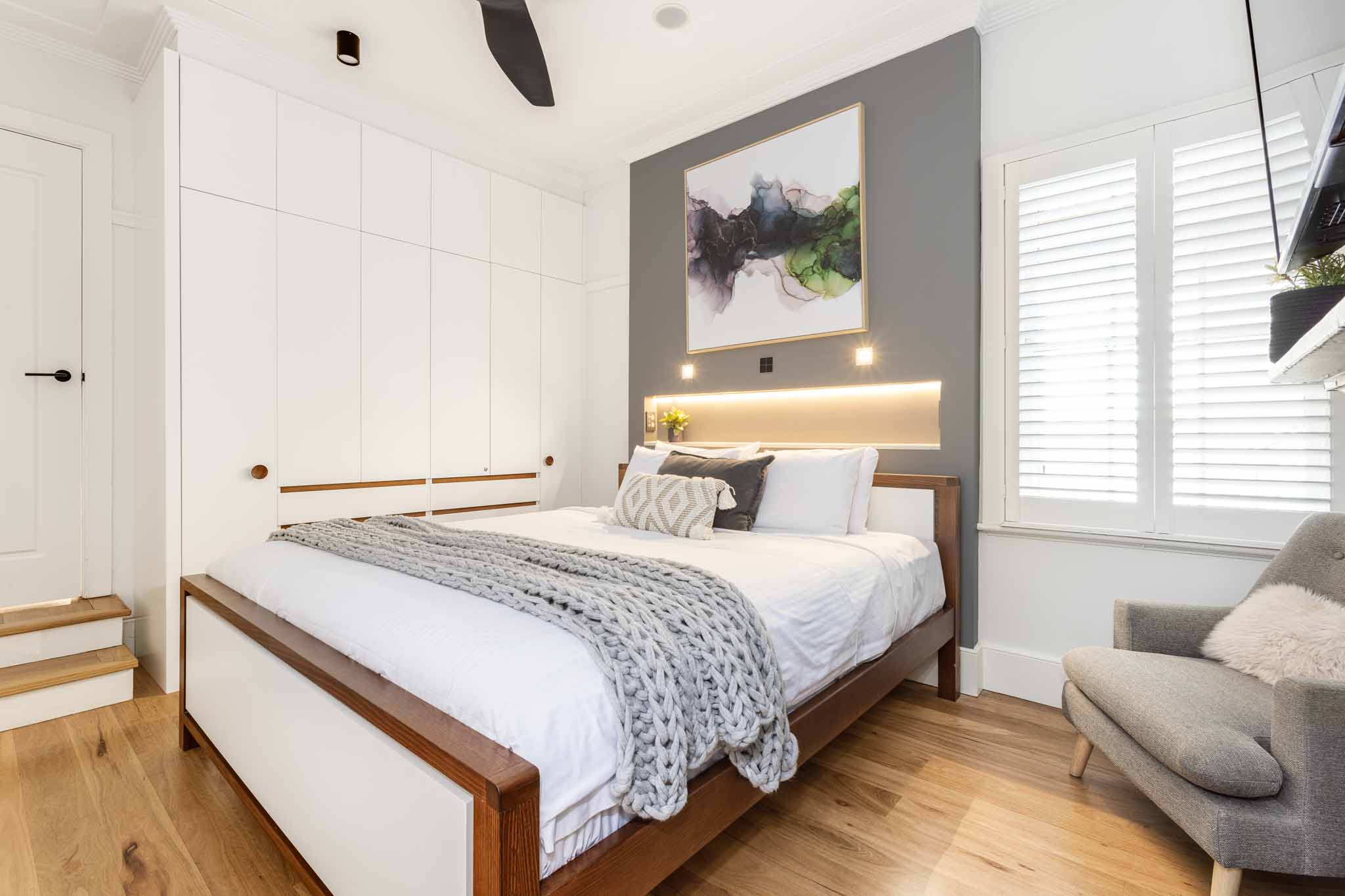 Bedroom, One Bedroom Apartment at Barangaroo Park Apartments by Urban Rest, Sydney