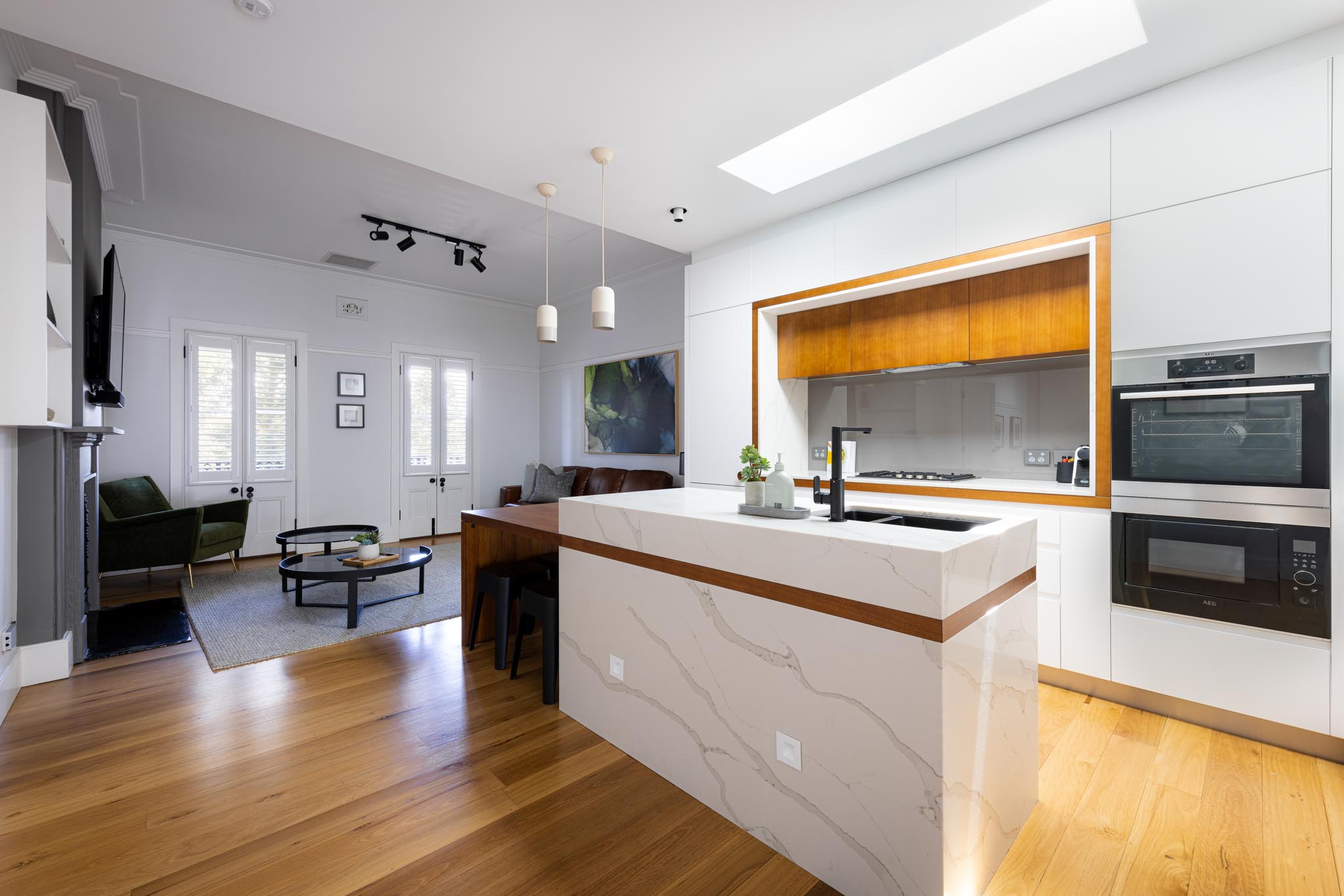 Kitchen, One Bedroom Apartment at Barangaroo Park Apartments by Urban Rest, Sydney