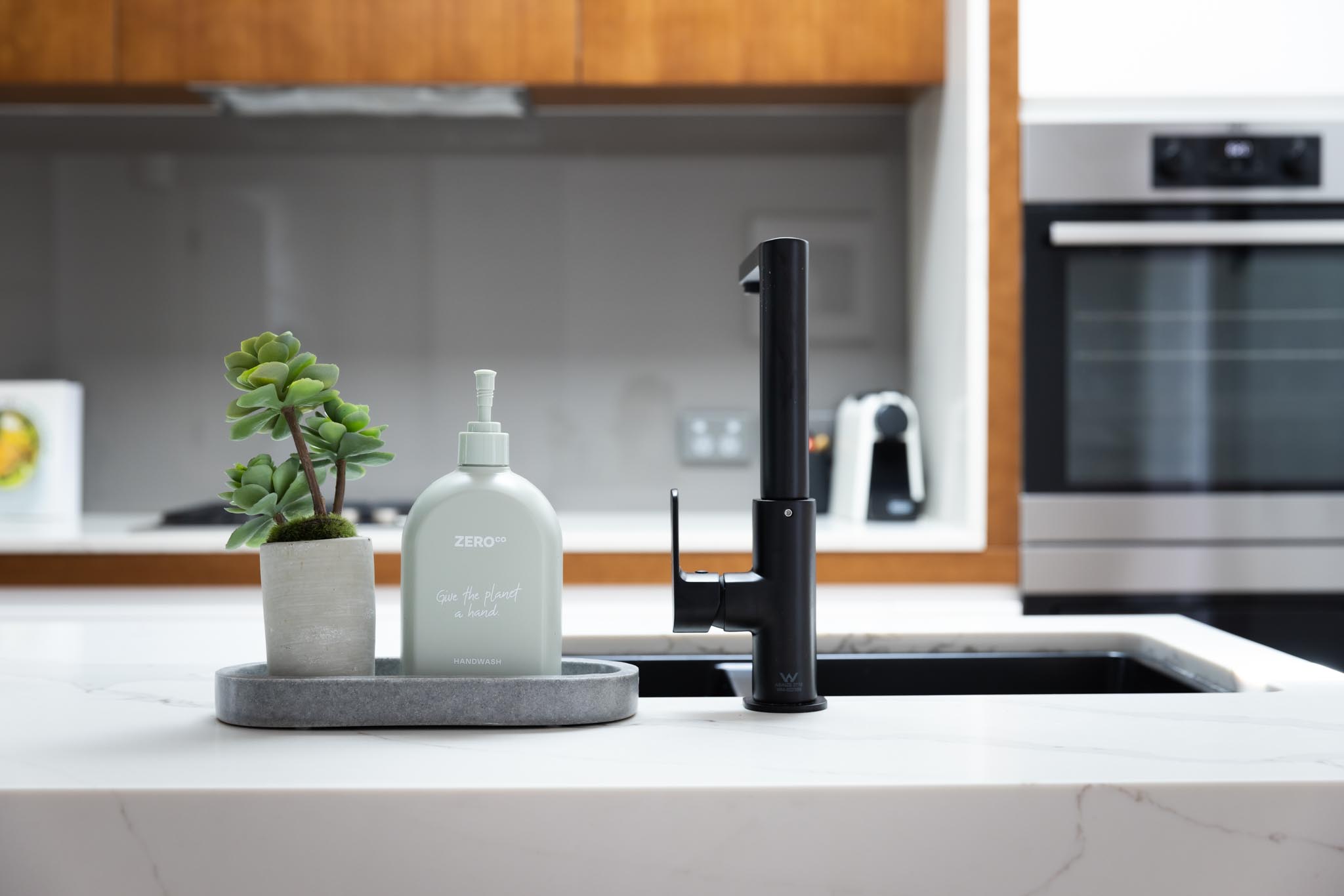 Kitchen Detail, One Bedroom Apartment at Barangaroo Park Apartments by Urban Rest, Sydney