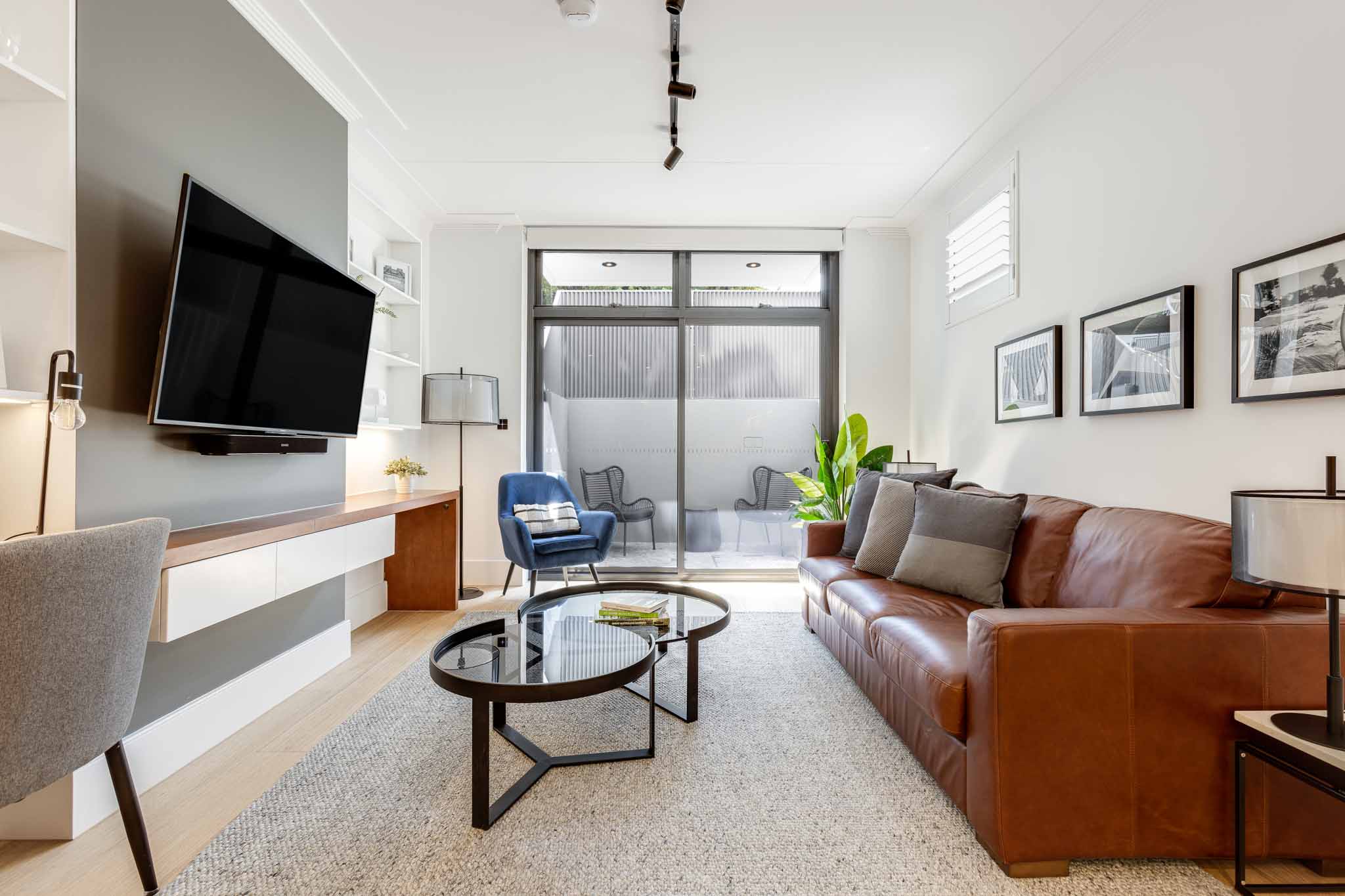 Living room, One Bedroom Apartment at Barangaroo Park Apartments by Urban Rest, Sydney