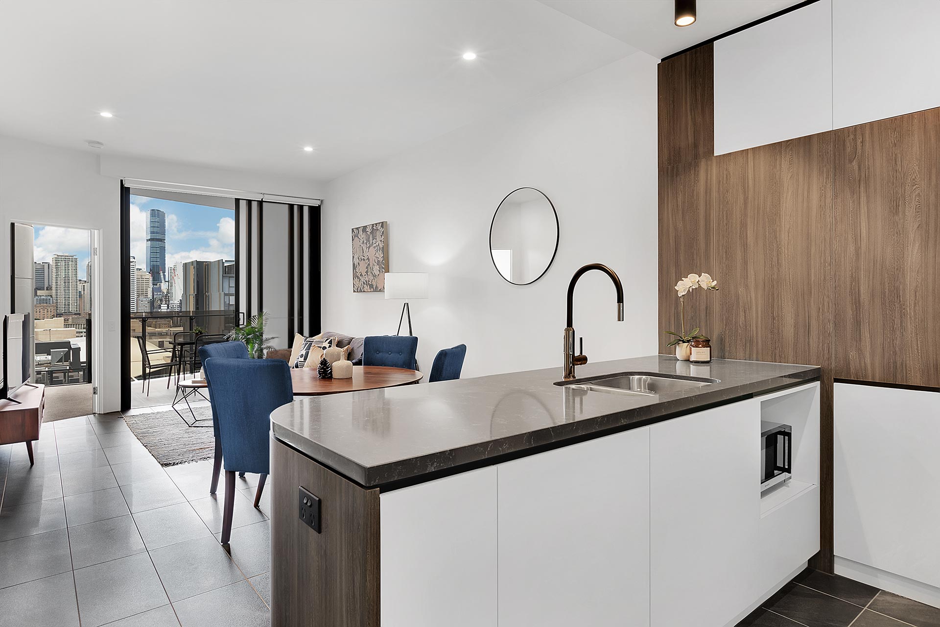 Kitchen - One Bedroom Apartment With Study - Urban Rest - Halo Apartments - Brisbane