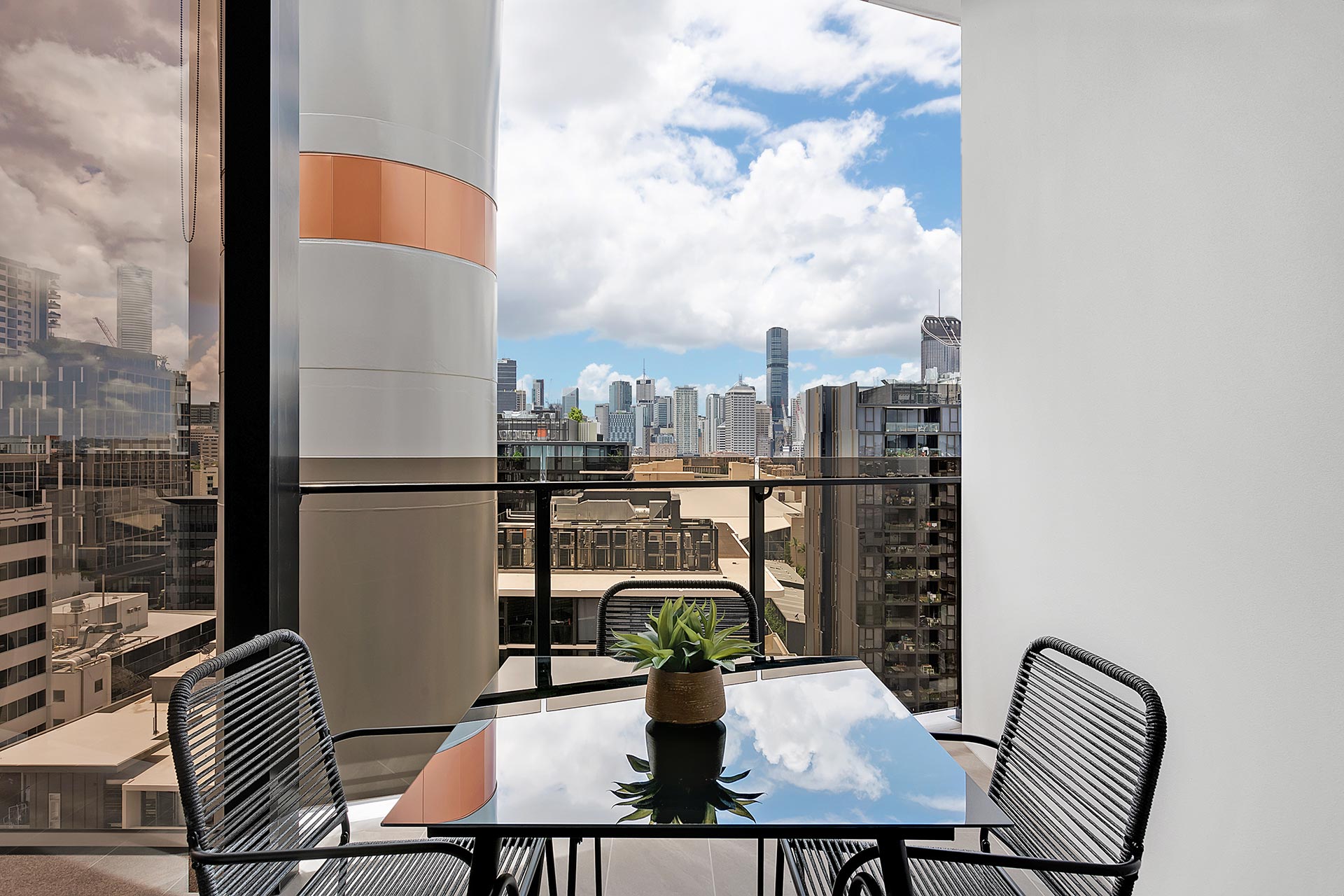 Balcony - One Bedroom Apartment With Study - Urban Rest - Halo Apartments - Brisbane