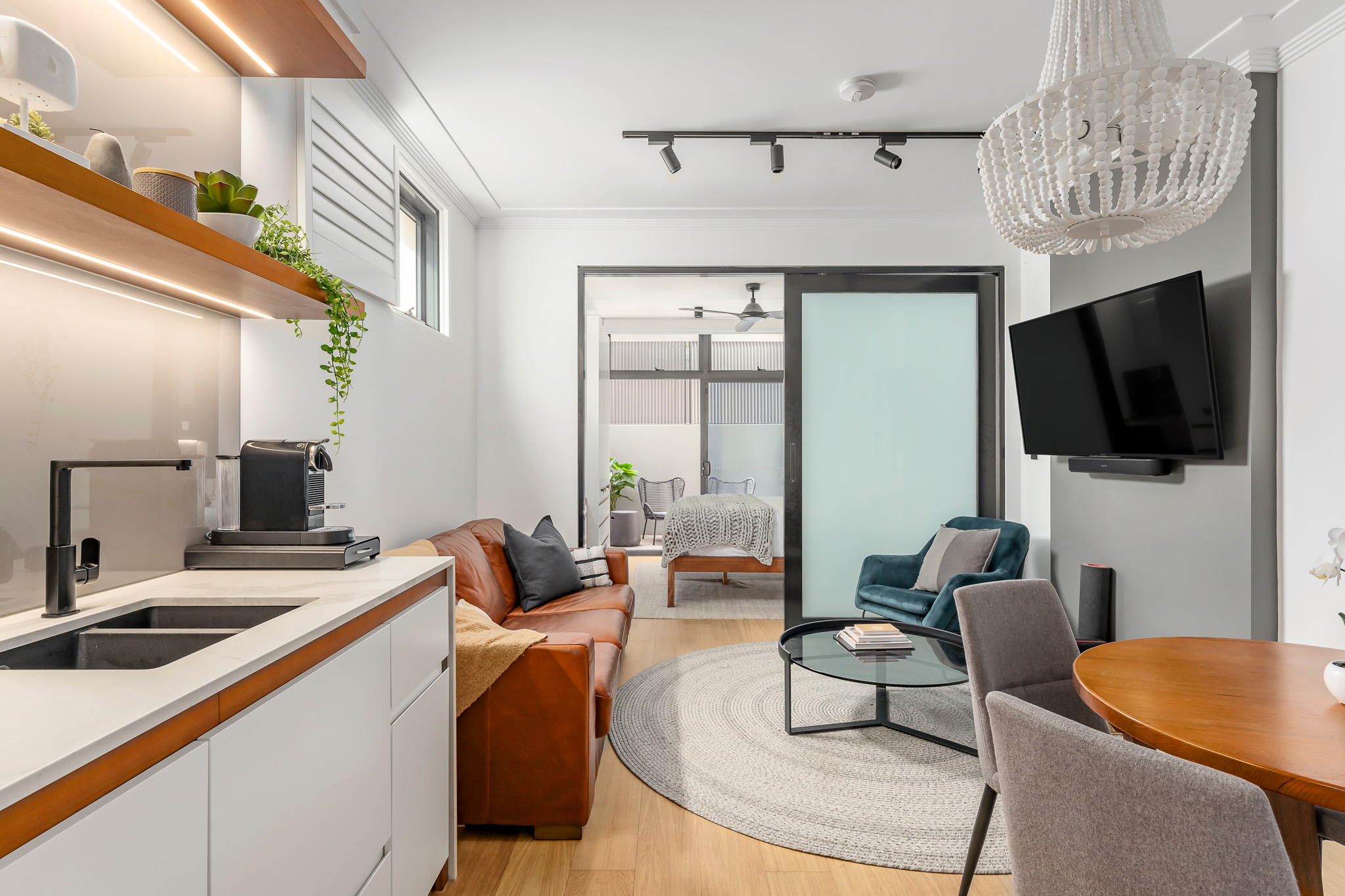 Kitchen, One Bedroom Apartment at Barangaroo Park Apartments by Urban Rest, Sydney